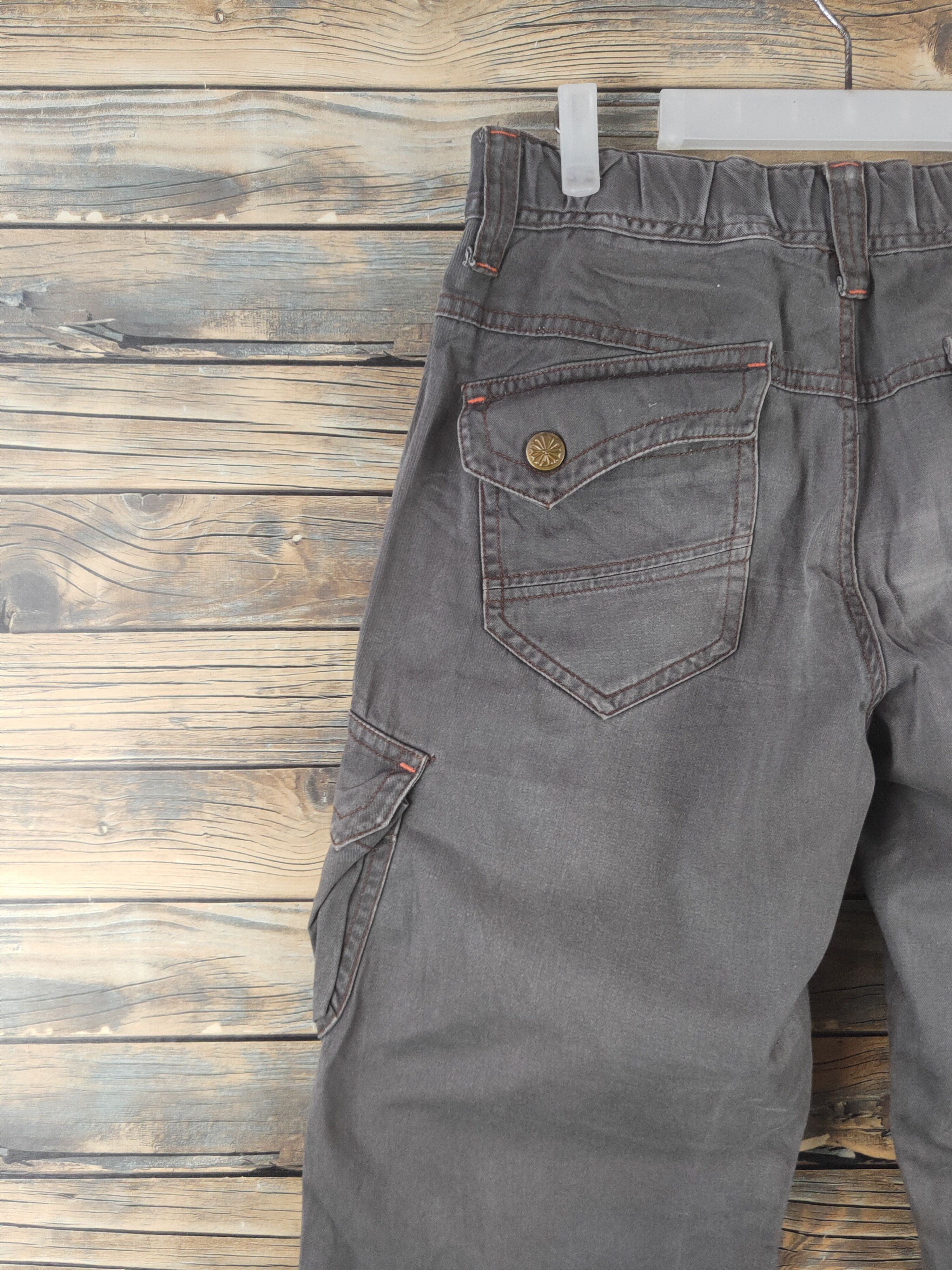 Japanese Brand DL Japanese Brand Dark Gray Multipocket Cargo Pants #1903 Size US 31 - 8 Thumbnail