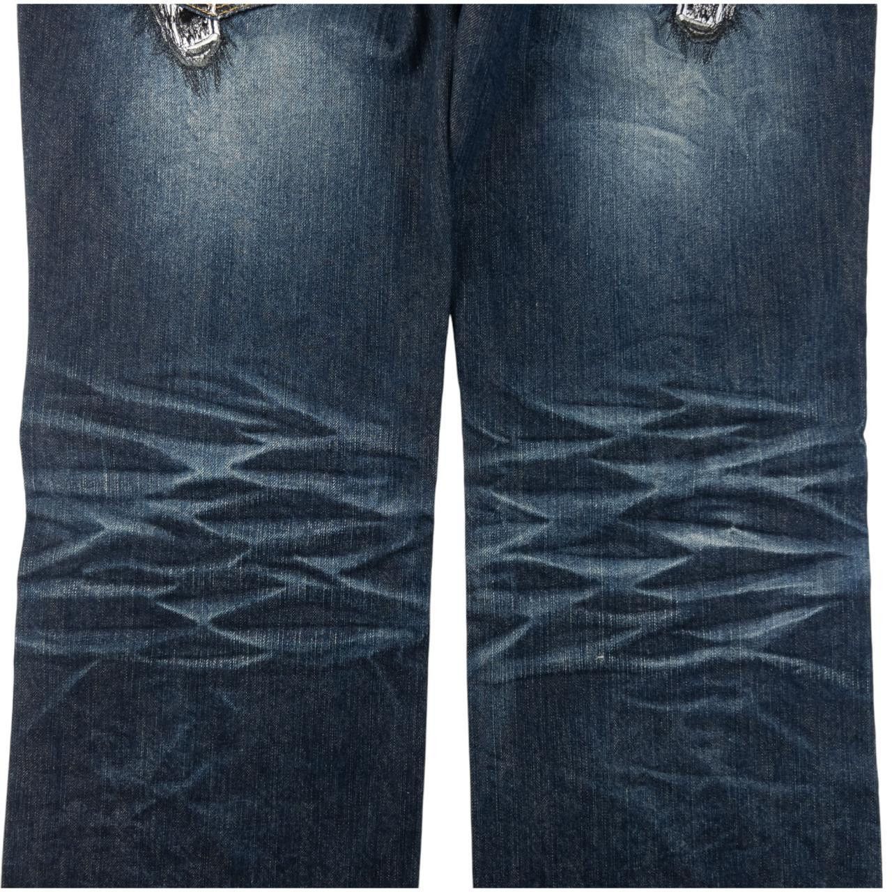 Vintage Oniarai Embroidered Monster Japanese Denim Jeans W35