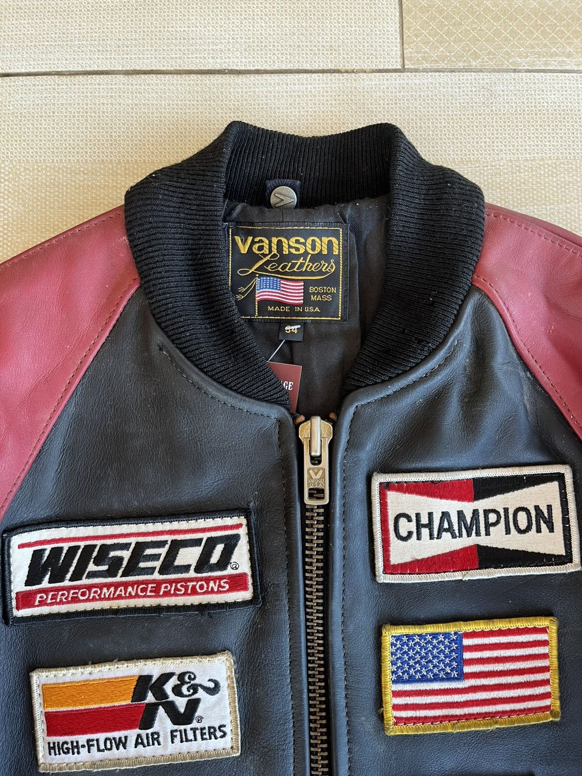 Vanson Leathers Vtg Vanson Leathers PRJ Race Team Jacket Boxy Cut TJP Size US S / EU 44-46 / 1 - 4 Thumbnail