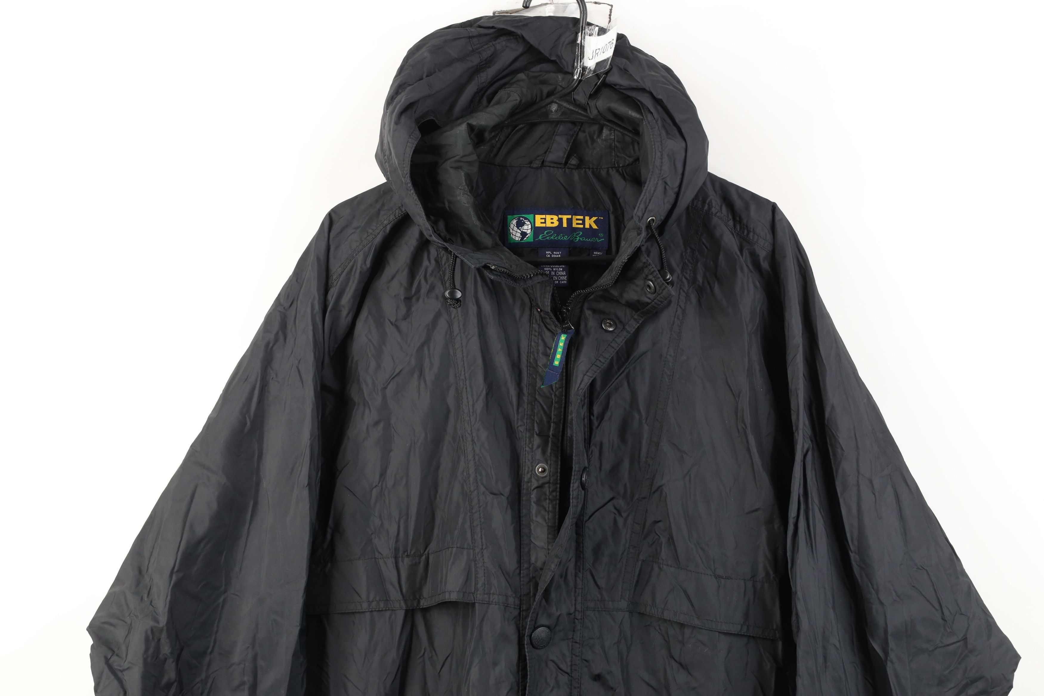 Eddie Bauer Vinage 90s Eddie Bauer EbTek Parka Rain Jacket Coat Black Size US L / EU 52-54 / 3 - 2 Thumbnail