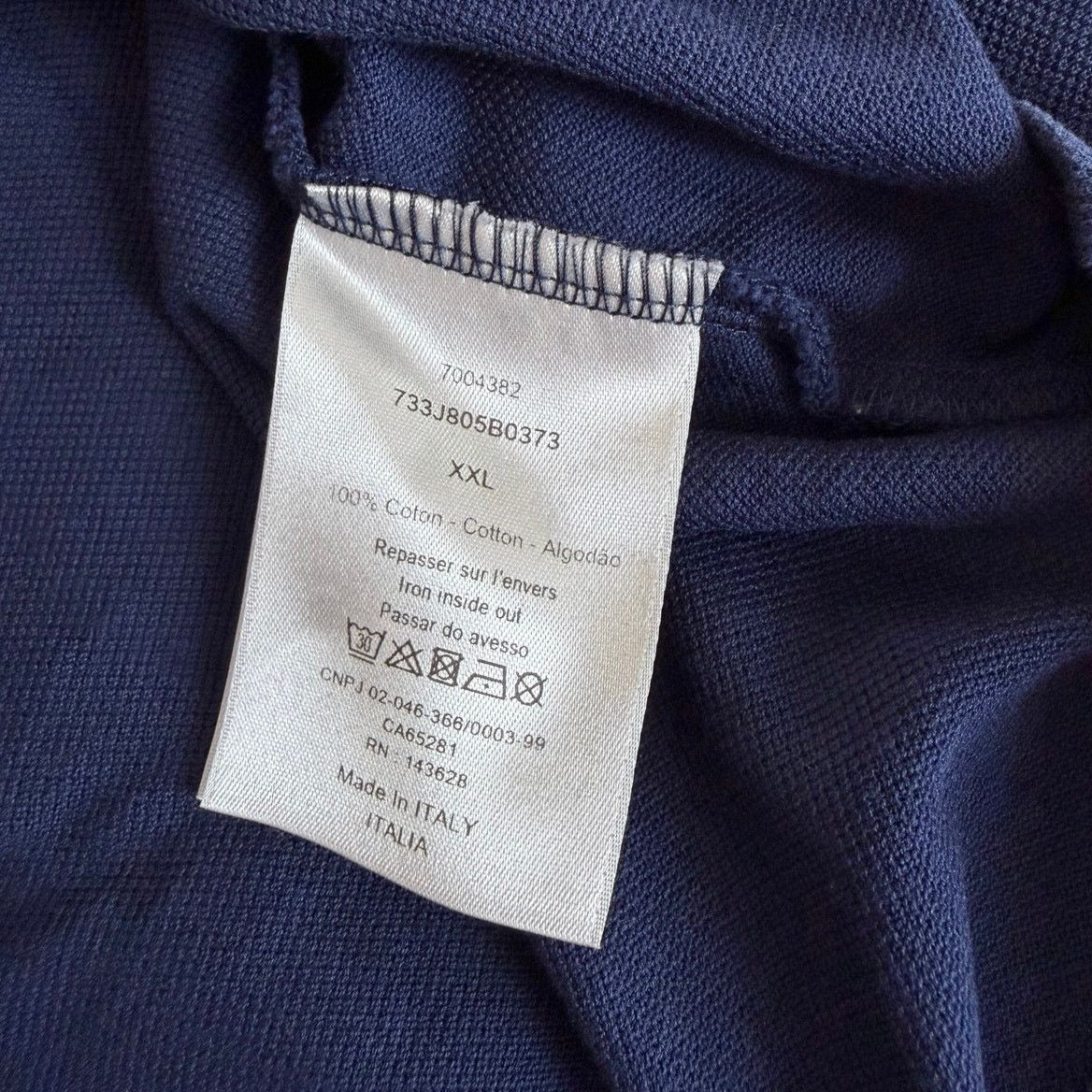 Dior Dior Men Navy Blue Short Sleeve Polo Shirt Bee Logo XXL Size US XXL / EU 58 / 5 - 6 Thumbnail