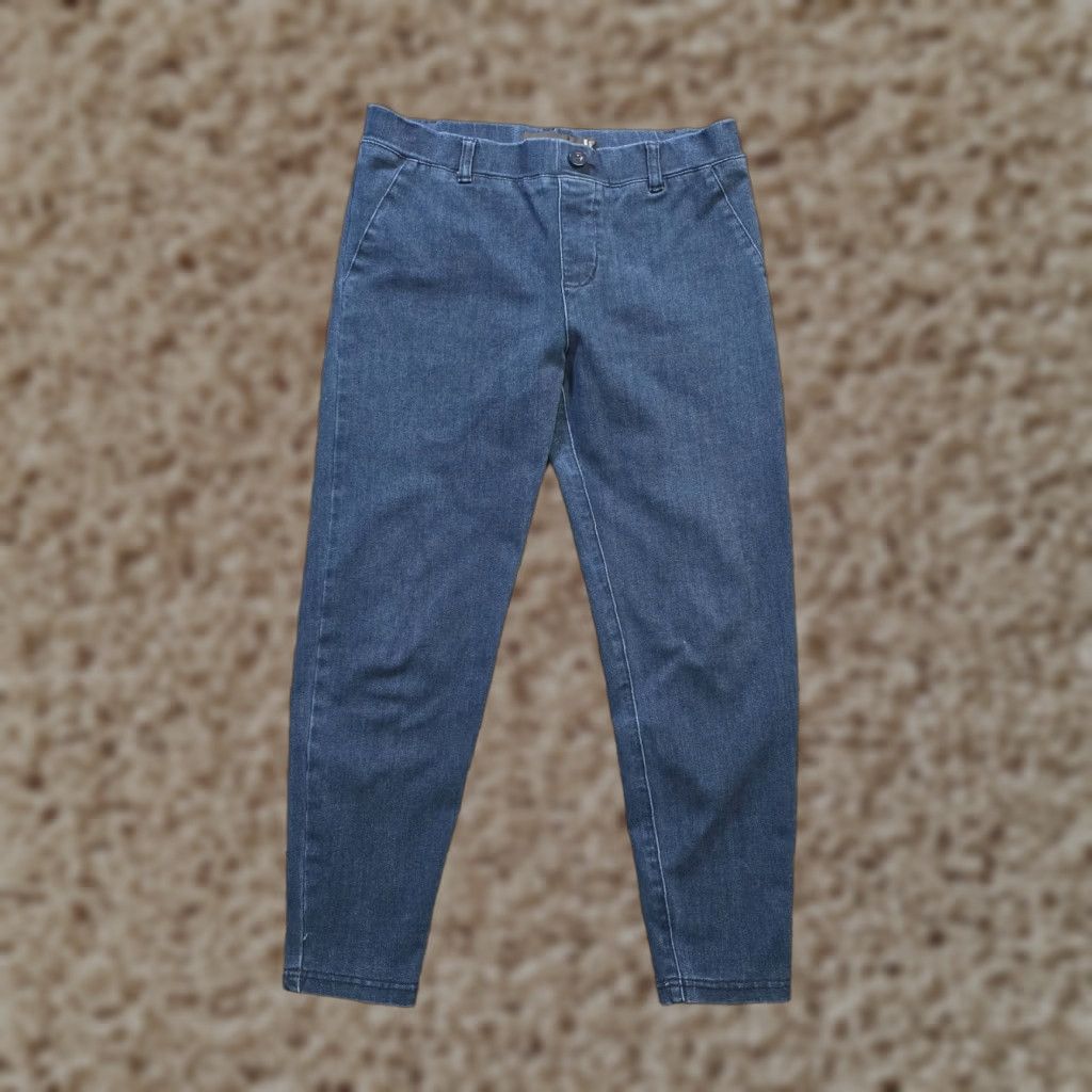 Vintage Betabrand Jeans Womens Small Blue Cropped Capri Stretch Pull On Skinny Casual Jeans Size 29" - 1 Thumbnail