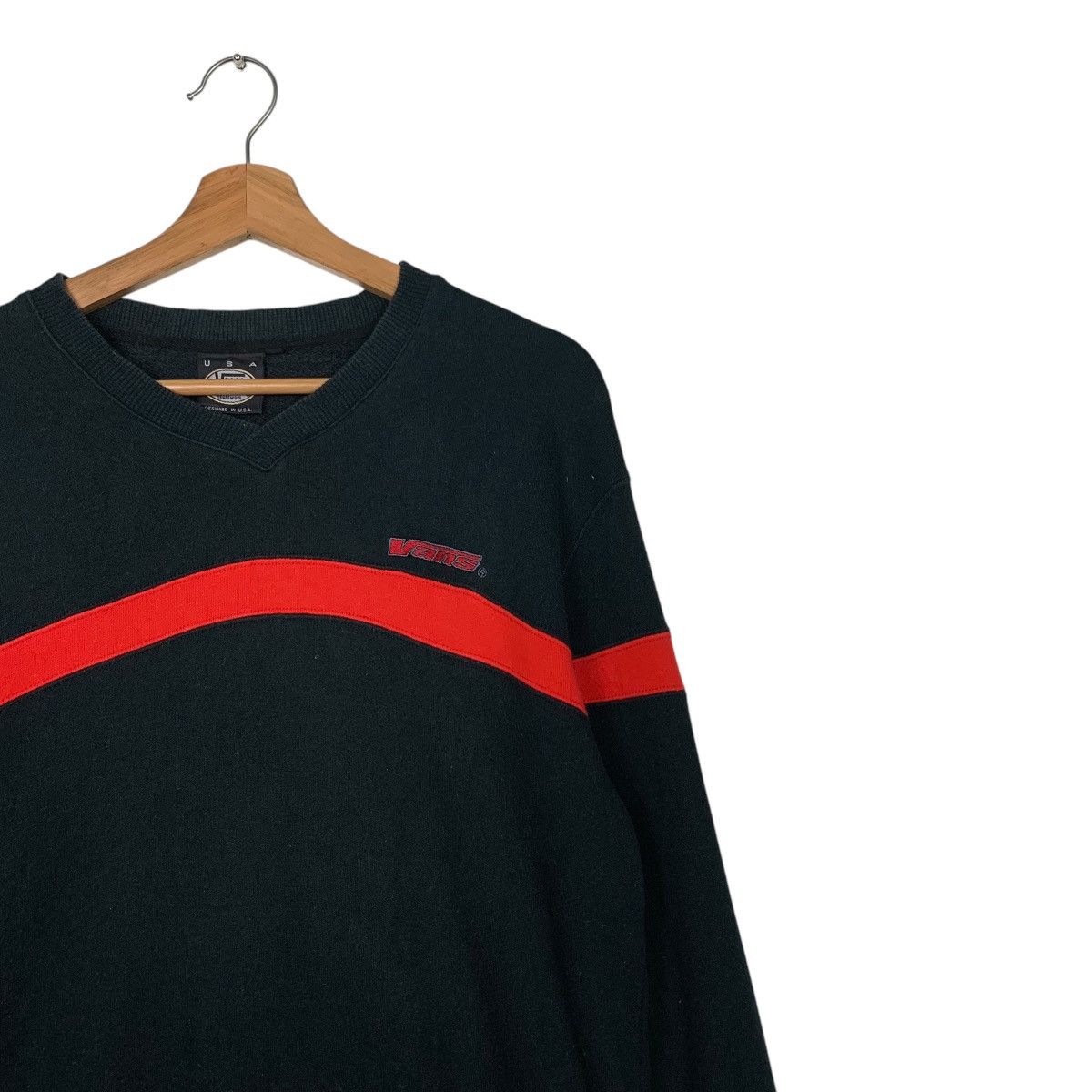 Vans VANS USA Embroidery Small Logo V Neck Sweater #1714-C76 Size US M / EU 48-50 / 2 - 5 Thumbnail