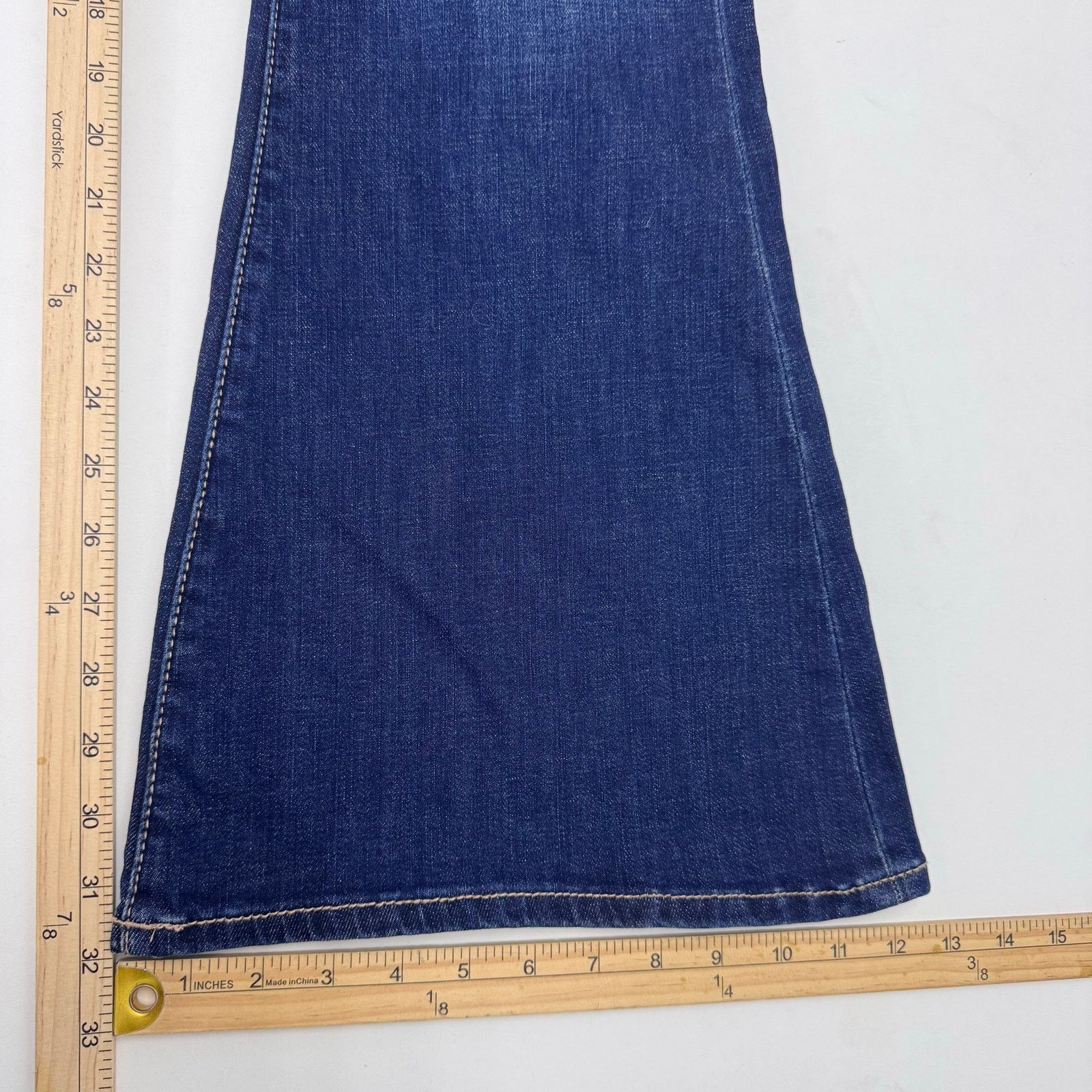 Stitch's Jeans Sterling & Stitch Flare Jeans Womens 31x32 Blue Cowgirl Boho Size 31" - 8 Thumbnail