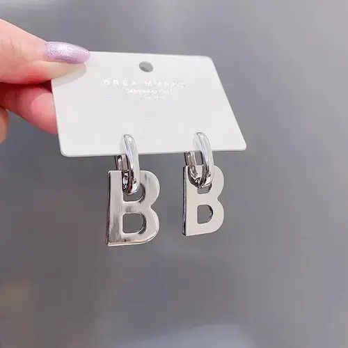 Other Letter B Drop Earring (1pairs） Size ONE SIZE - 2 Thumbnail