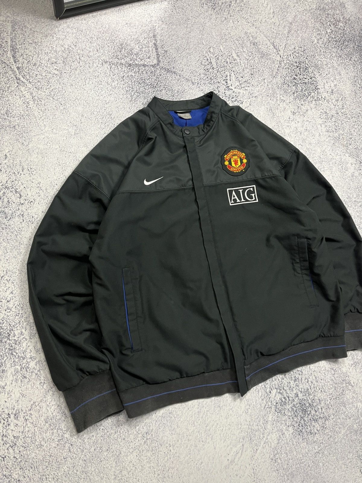 Nike × Vintage Vintage 00’s Manchester United Nike Bomber Jacket Rare Y2k Size US XL / EU 56 / 4 - 4 Thumbnail