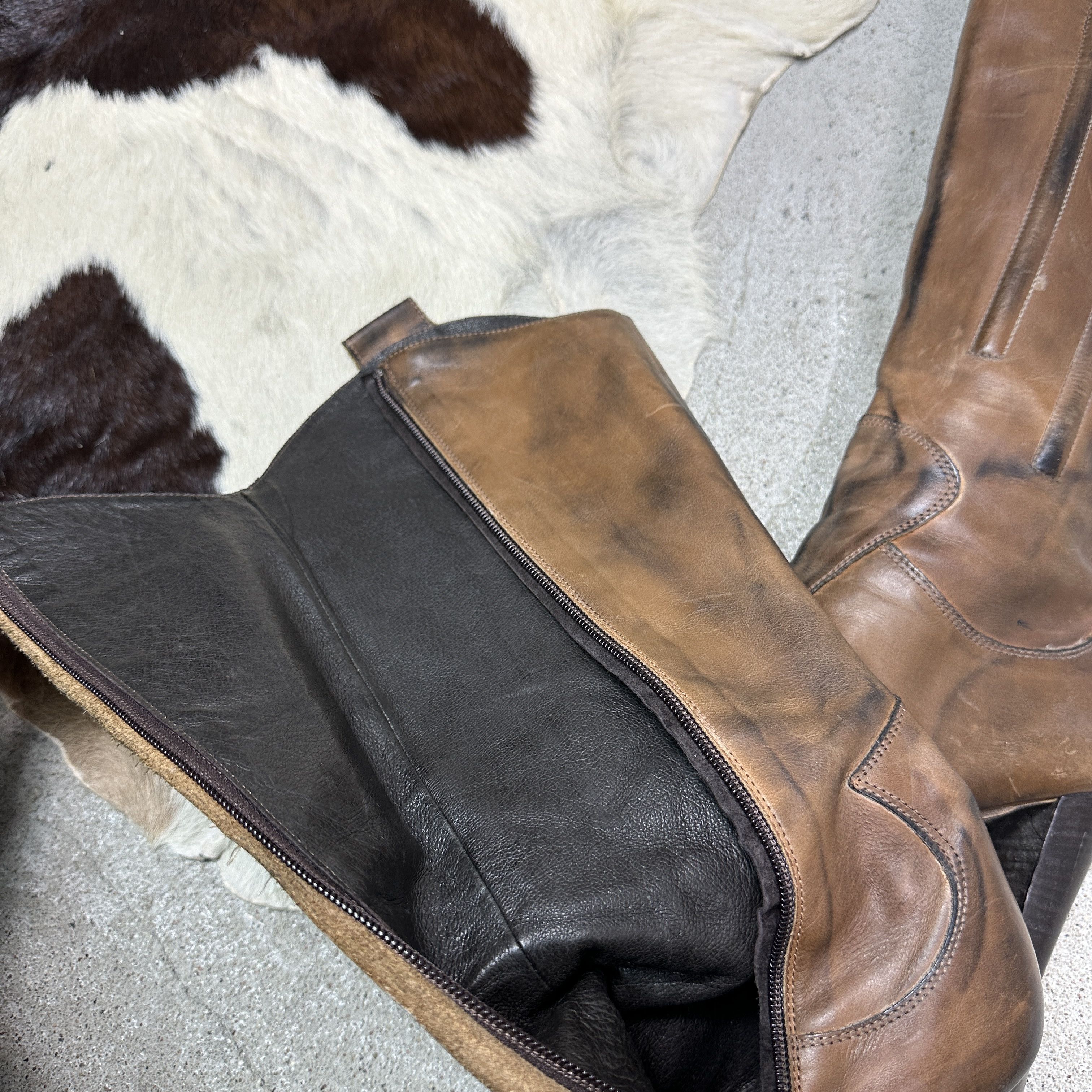 Vintage Vintage Western Pointy Washed Leather Boots Y2K Size US 10 / IT 40 - 9 Thumbnail
