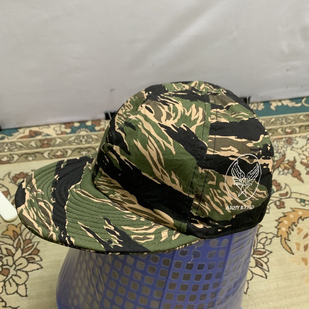 Japanese Brand VINTAGE ARMY B.Z.H.D TIGER STRIPE CAP Size ONE SIZE - 2 Thumbnail