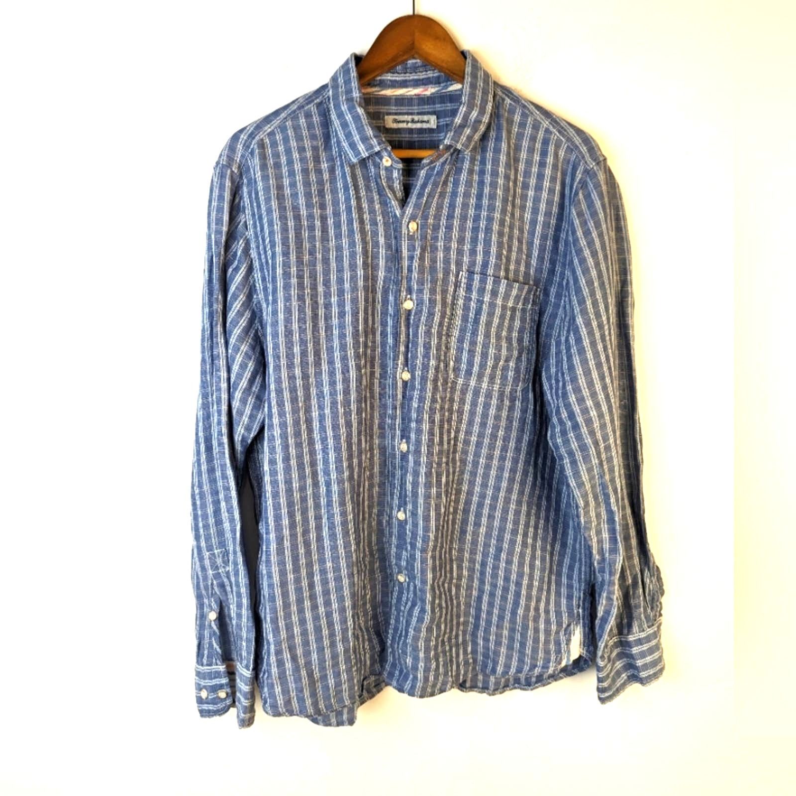 Tommy Bahama Tommy Bahama Linen Plaid Button Front Shirt - Large Size US L / EU 52-54 / 3 - 1 Thumbnail