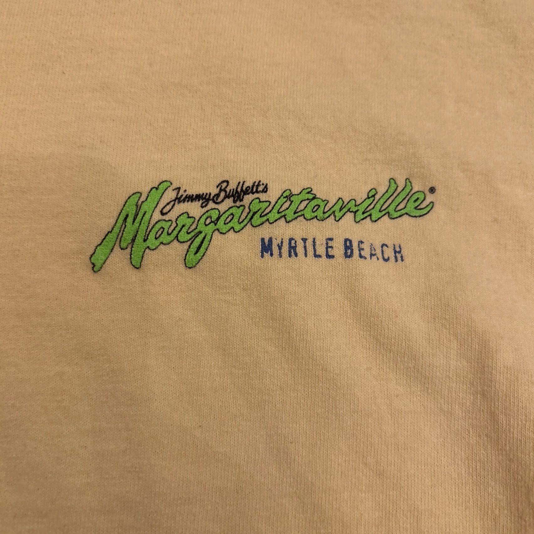 Vintage Margaritaville Shirt Mens Medium Yellow Jimmy Buffett Myrtle Beach Crew Neck Short Sleeve Size US M / EU 48-50 / 2 - 2 Thumbnail