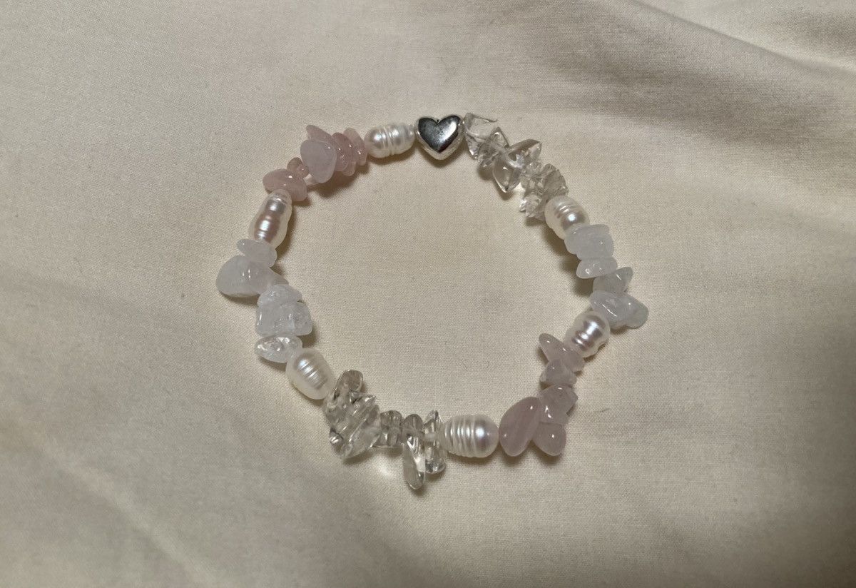 Other Rose Quartz, clear Quartz , fresh water pearl braclet Size ONE SIZE - 1 Preview