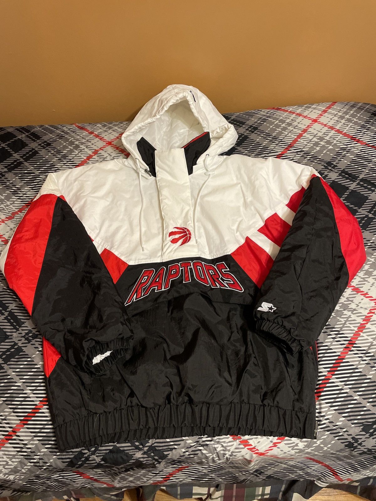 Toronto Raptors Starter Pull Over Jacket Size Large
