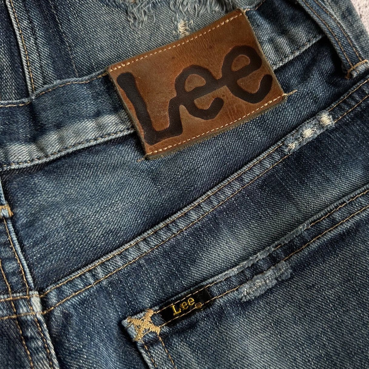 Lee Vintage Lee Distressed Repair Flared Denim Size US 30 / EU 46 - 4 Thumbnail