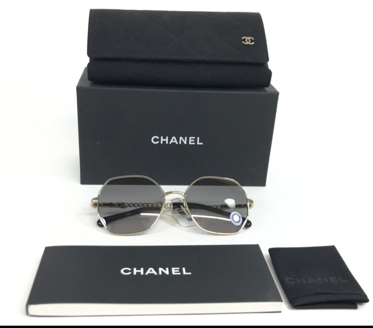 Chanel Bnib Chanel Square Sunglasses CH4281QH braided leather pearl Size ONE SIZE - 2 Thumbnail