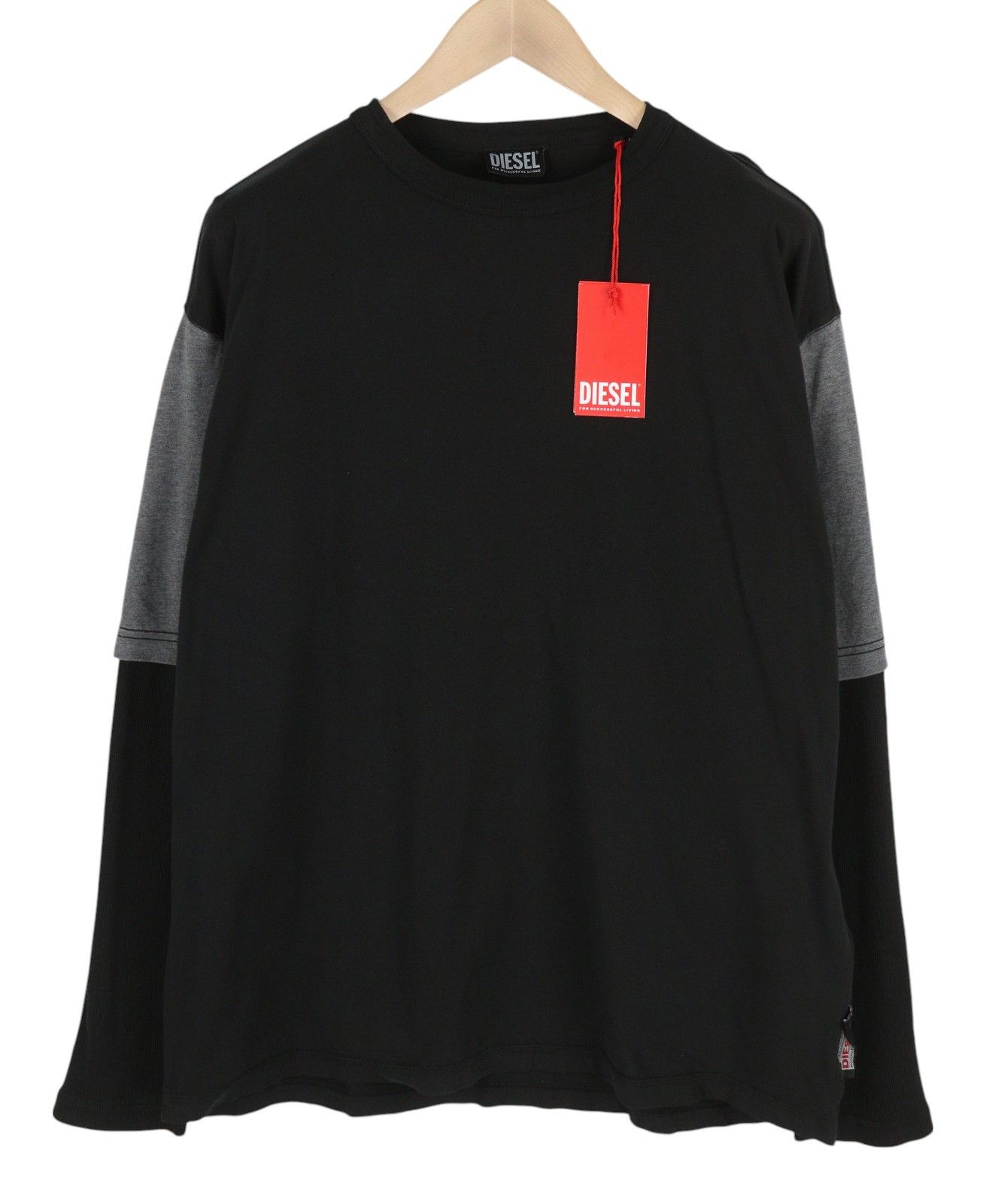 Diesel T-SHULA M Black d Crew Neck Logo Tricot T-Shirt 85139 Size US M / EU 48-50 / 2 - 1 Thumbnail
