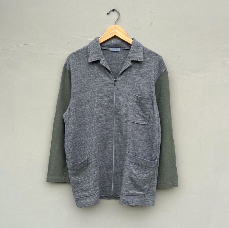 Comme des Garcons × Comme des Garcons Homme AD1997 Comme des Garcons Wool Zipper Shirt Size US L / EU 52-54 / 3 - 3 Thumbnail