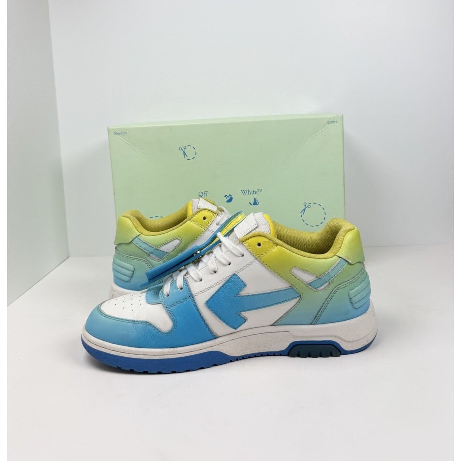Off-White Size 44EU/11US- Off-White Out Of Office Blue/Yellow Size US 11 / EU 44 - 5 Thumbnail