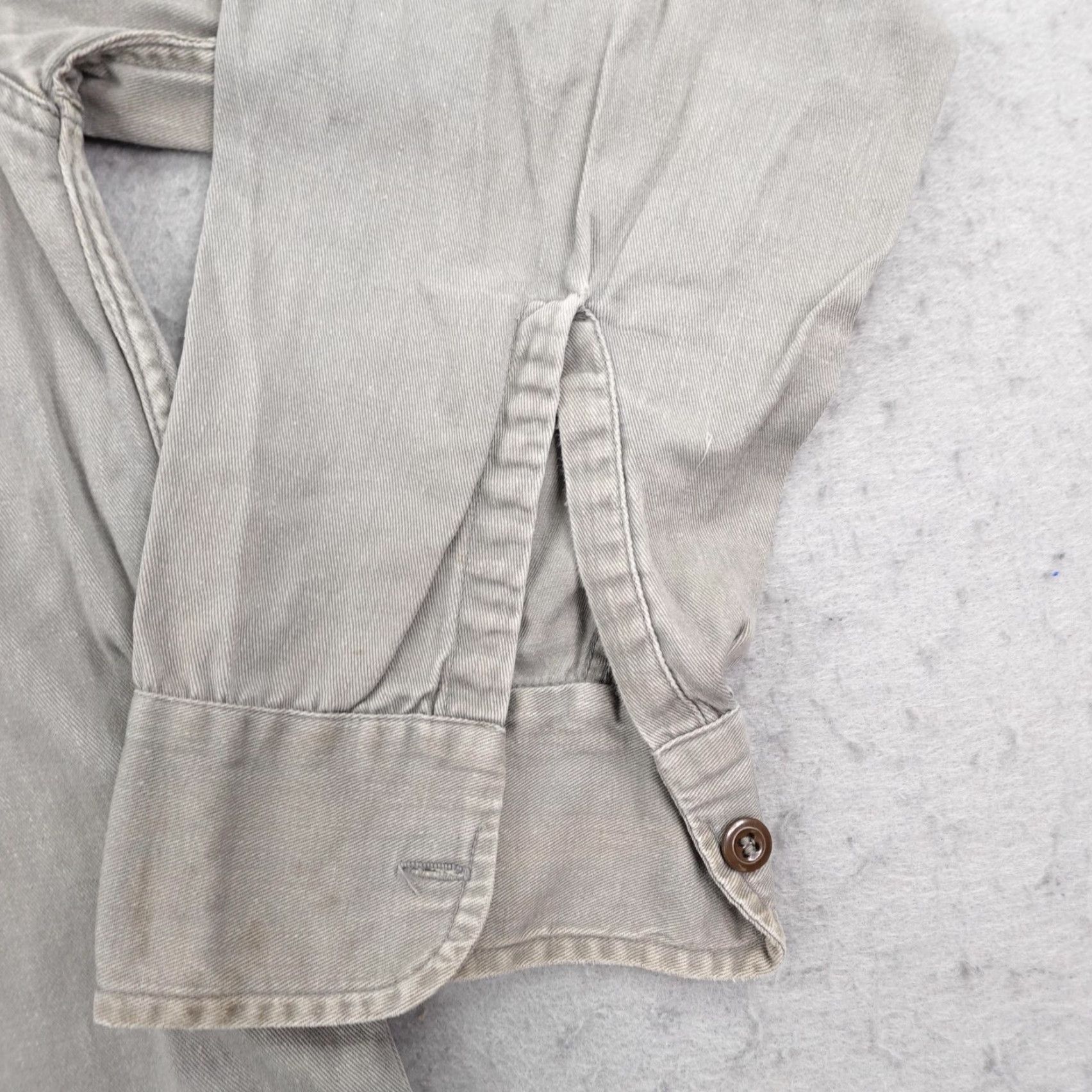 Denime Vintage Powr House Du Alls Shirt Mens Medium Gray Denim Sanforized 50s Button Up Size US M / EU 48-50 / 2 - 6 Thumbnail