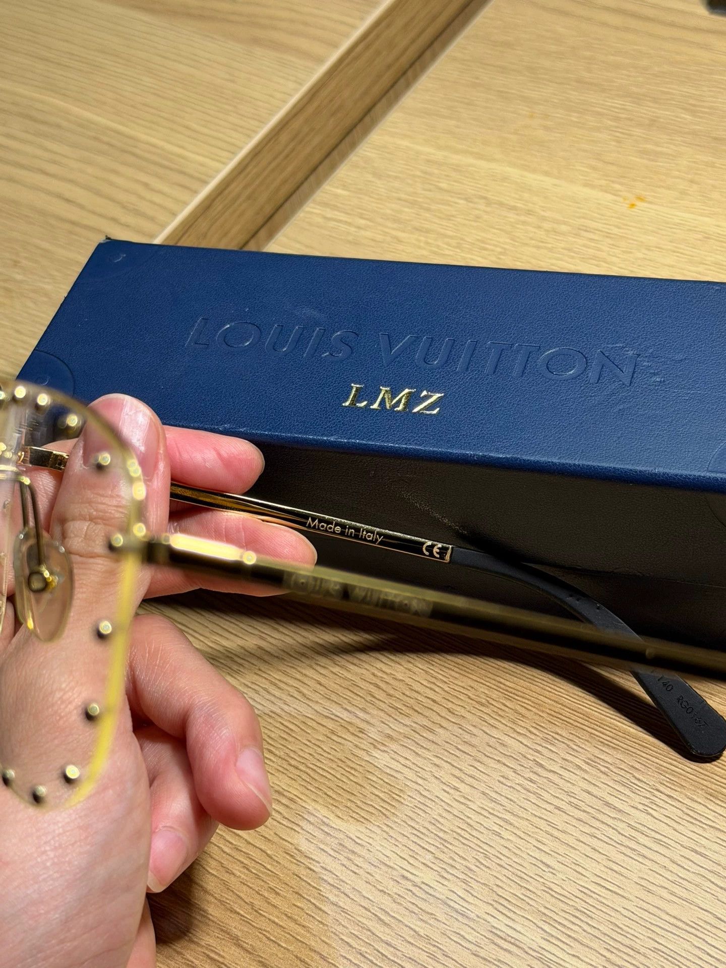 Louis Vuitton LV Runway Riveted Transparent Blue Light Blocking Sunglasses Size ONE SIZE - 2 Thumbnail