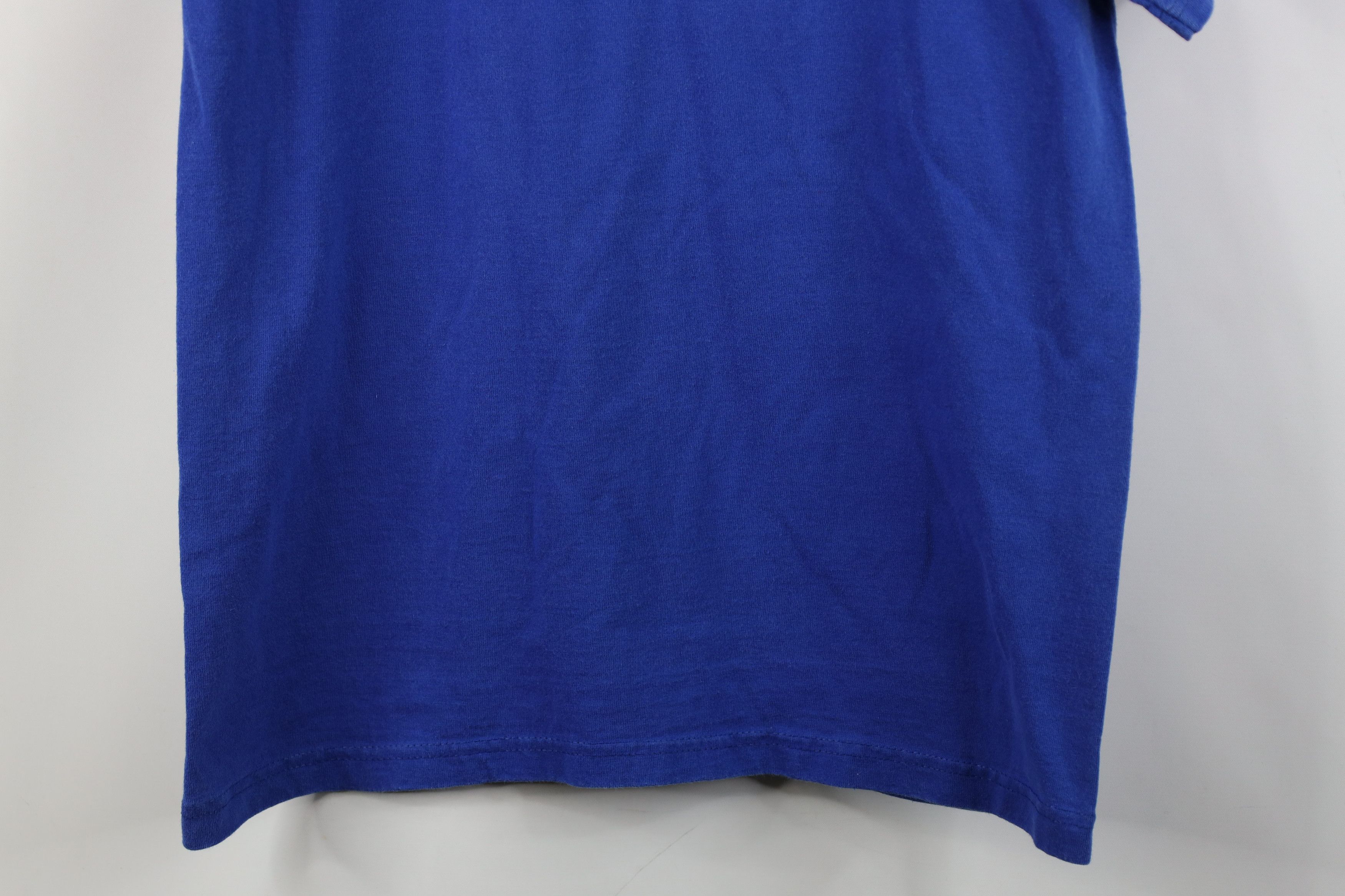 Vintage Vintage 90s Streetwear Blank Heavyweight Cotton T-Shirt Blue Size US M / EU 48-50 / 2 - 3 Thumbnail