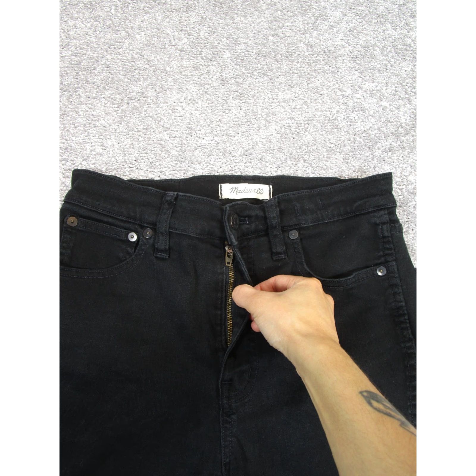 Madewell VINTAGE Madewell Jeans Women’s High Rise Skinny Black Denim 28/Regular Skinny Style Size 28" / US 6 / IT 42 - 4 Thumbnail