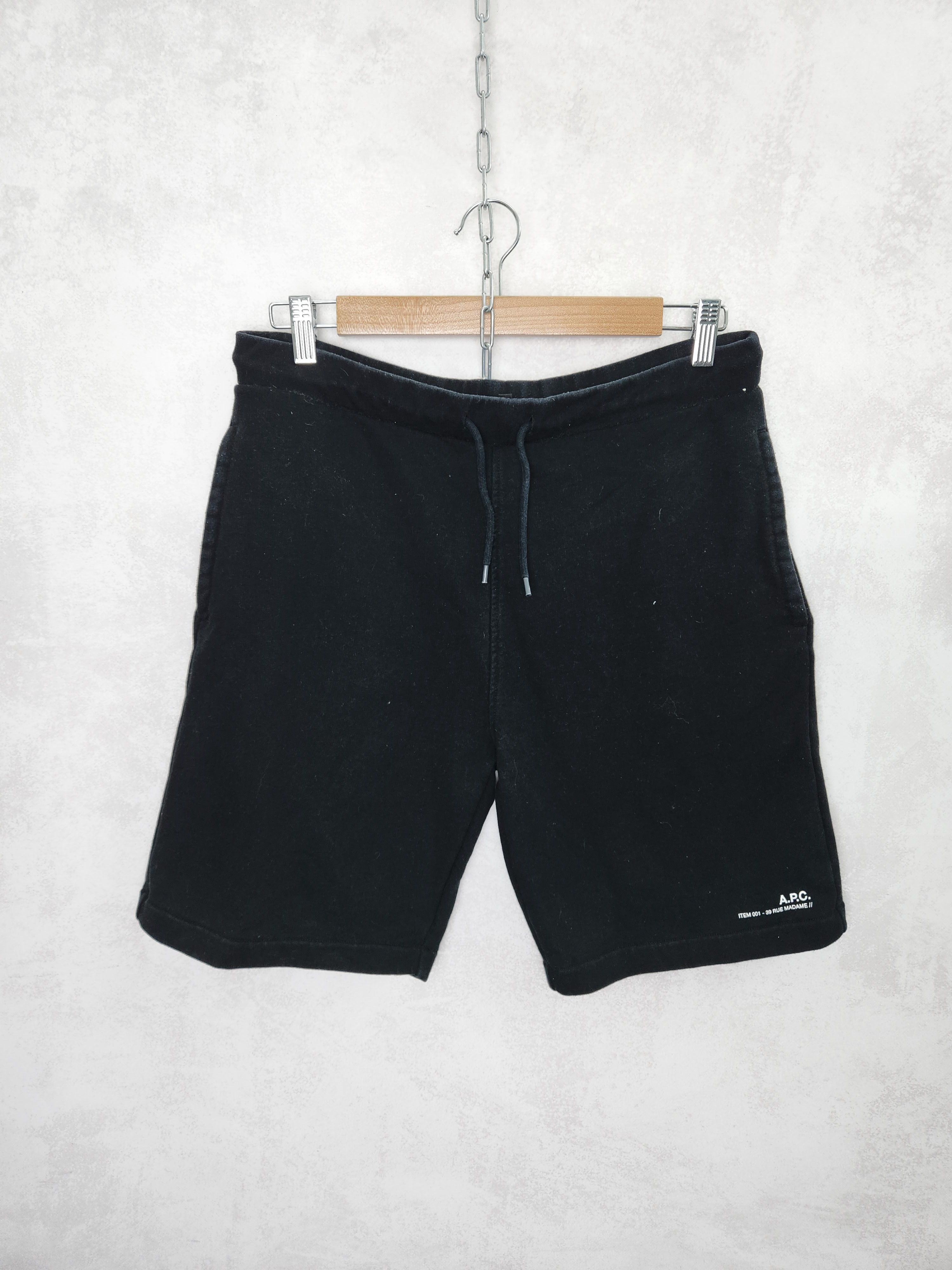 A.P.C. apc rue madame paris black cotton shorts size M Size US 32 / EU 48 - 1 Thumbnail
