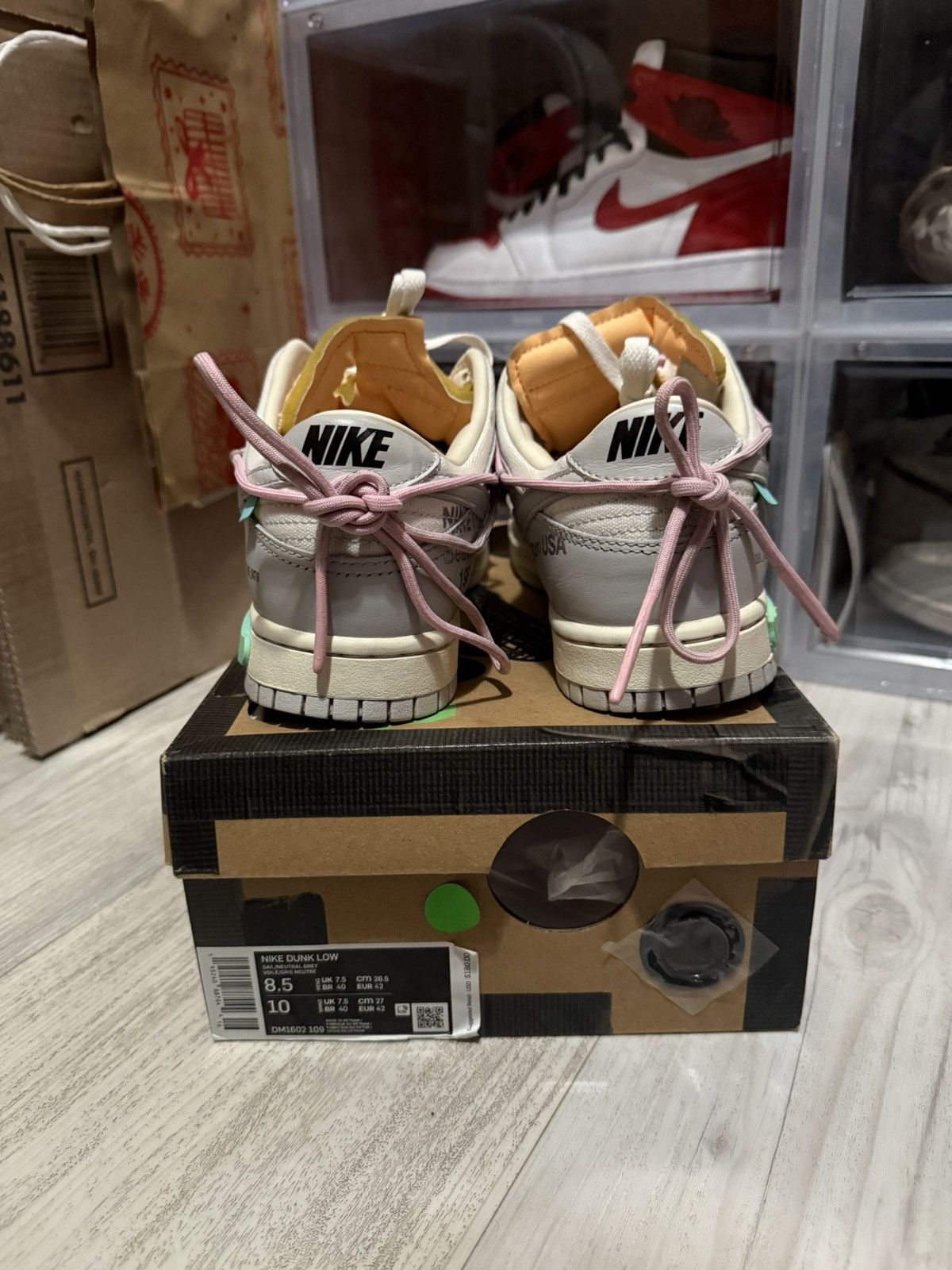 Nike × Off-White Nike Off White Dunk Low Lot 9 Size 8.5 Size US 8.5 / EU 41-42 - 5 Thumbnail