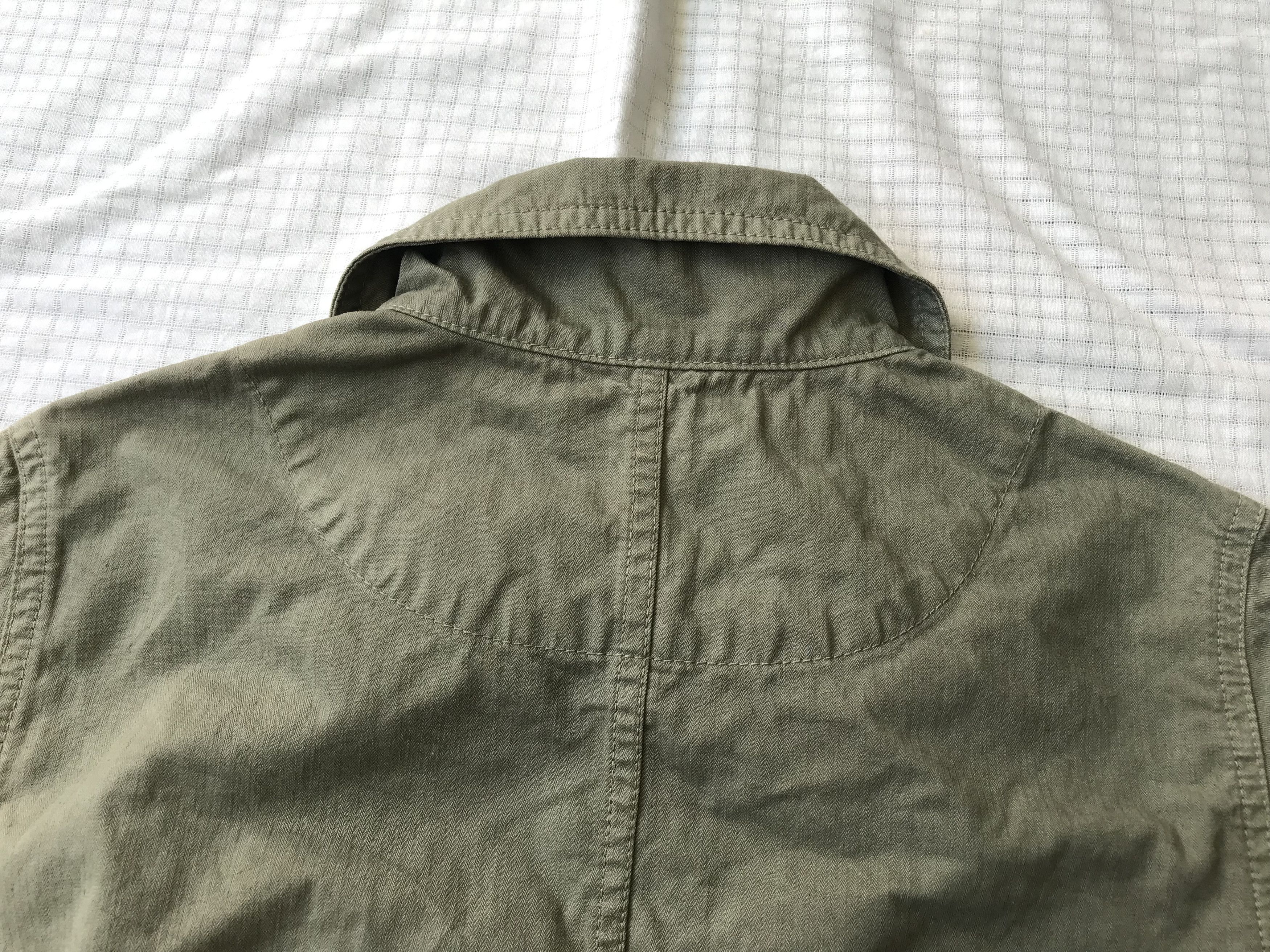 FOB Factory (J163) F.O.B. Factory Studio ECRU Army Green Cotton Jacket Size M / US 6-8 / IT 42-44 - 5 Thumbnail