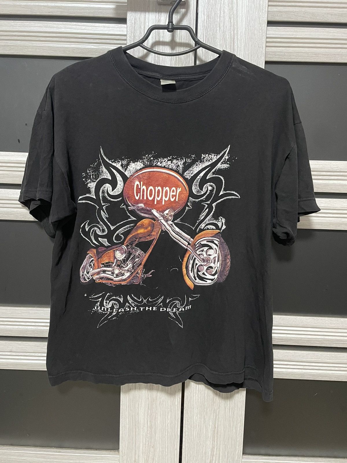 Vintage Rare Chopper Unleash The Dream T Shirt Motorcycle Tee Size US L / EU 52-54 / 3 - 1 Thumbnail
