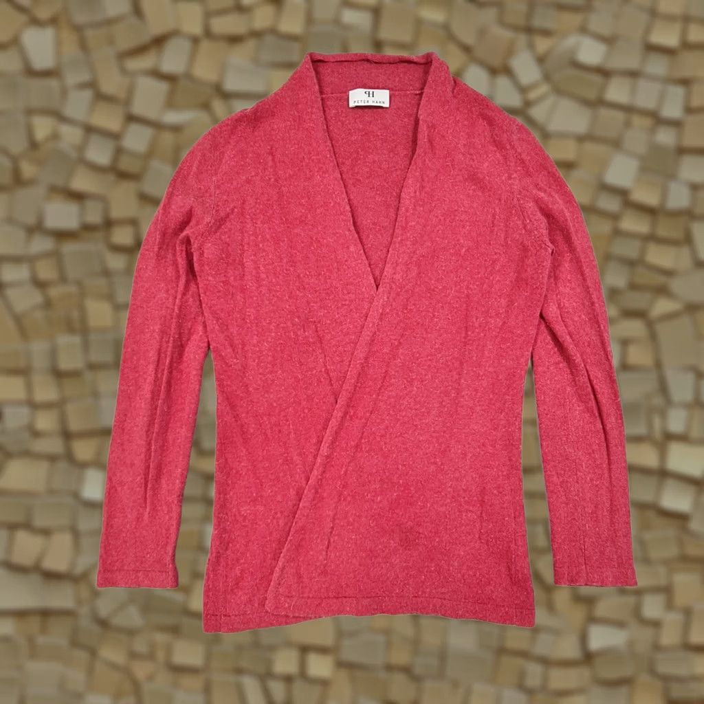 Pinko Peter Hahn Womens Cardigan Pink 10 UK Silk Cashmere Open Front Soft Cosy Knit Jumper Size L / US 10 / IT 46 - 1 Thumbnail