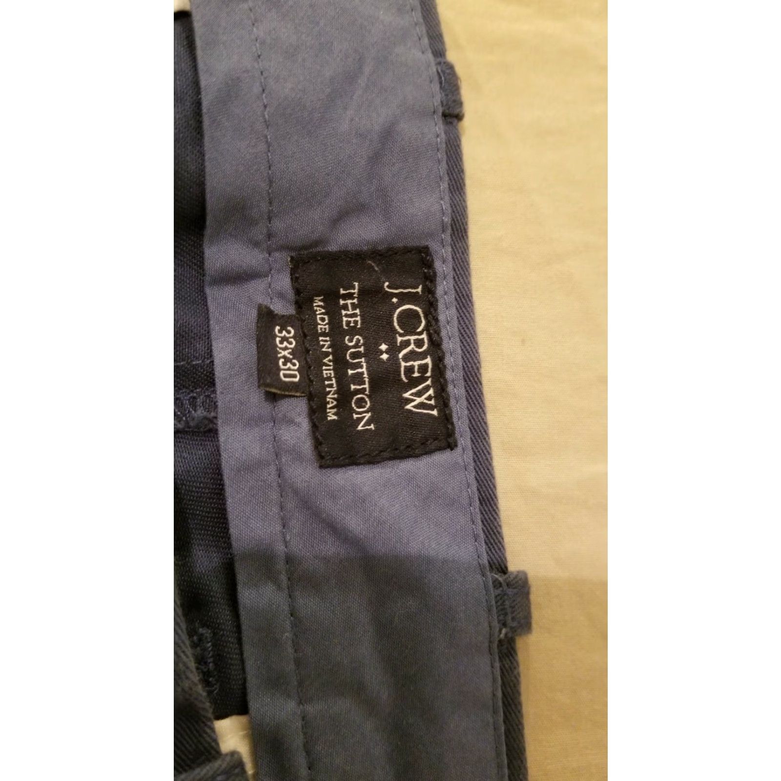 J.Crew J.CREW Mens Pants 33x30 34x30 Blue Cotton Khaki Dress Slack Chino Trouser Size US 33 - 5 Thumbnail