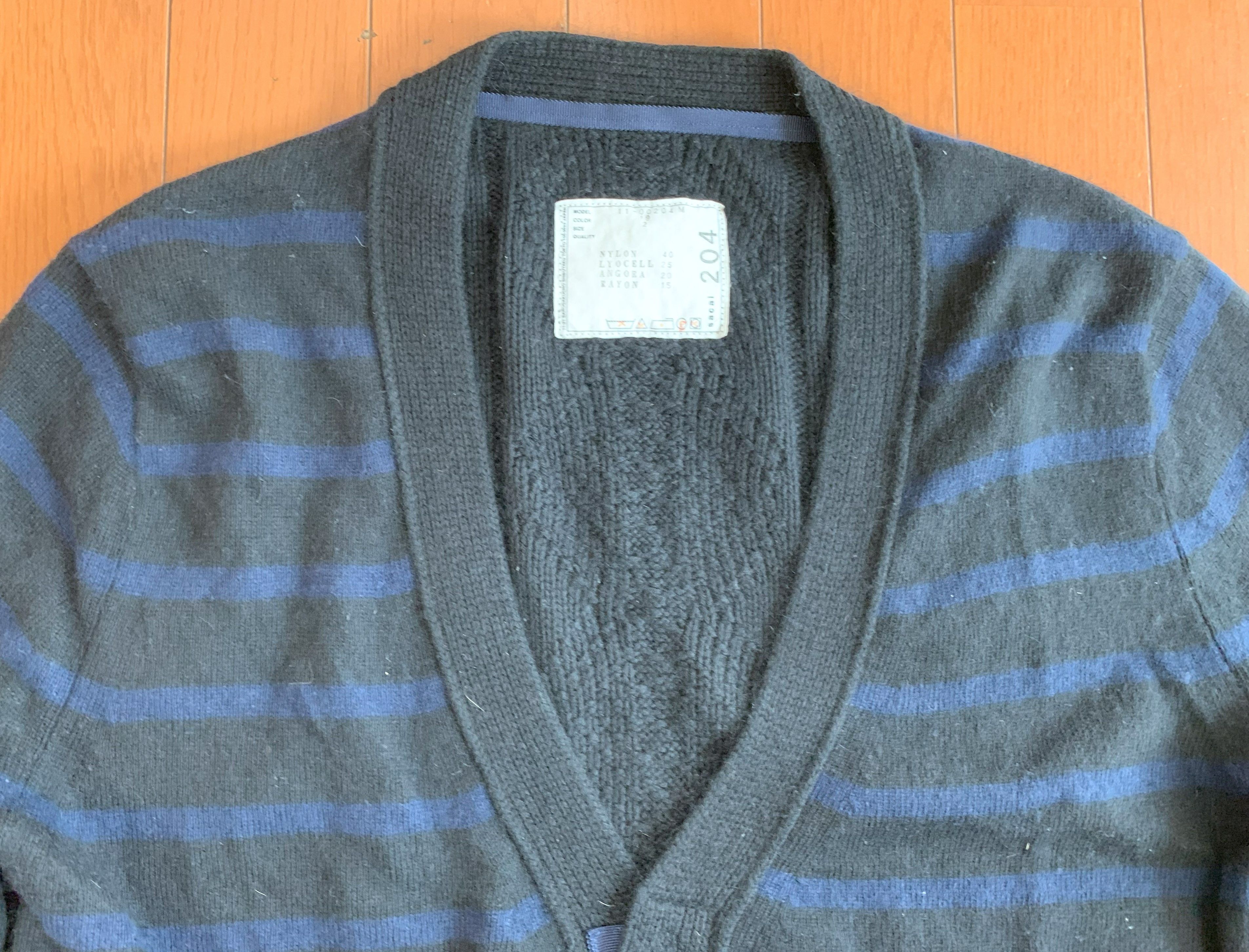 Sacai Sacai by Chitose Abe 2011aw striped cardigan, size 2 (M) Size US M / EU 48-50 / 2 - 2 Thumbnail