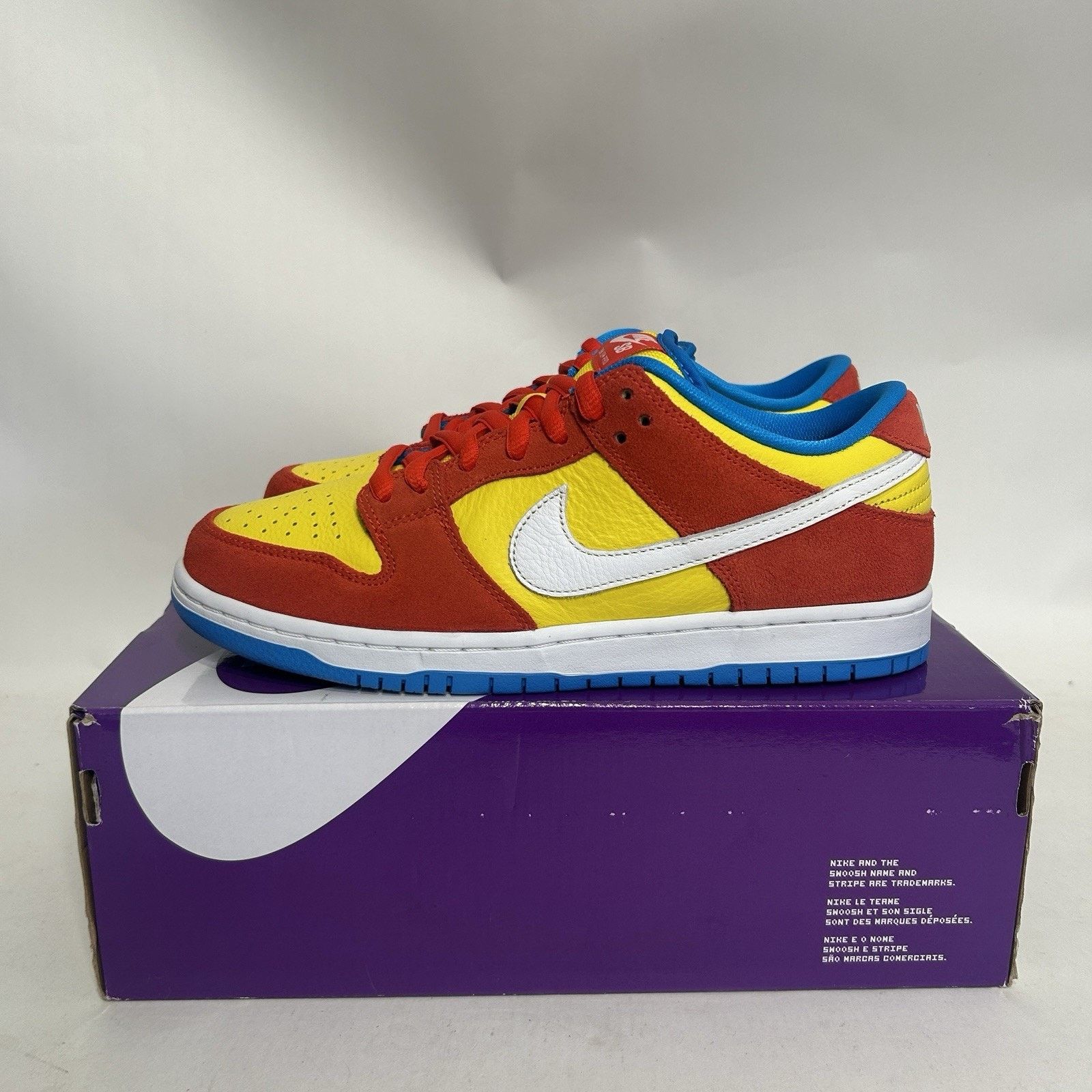 Nike Nike SB Dunk Low “Bart Simpson/Habanero Red White-Blue” Size US 8.5 / EU 41-42 - 6 Thumbnail