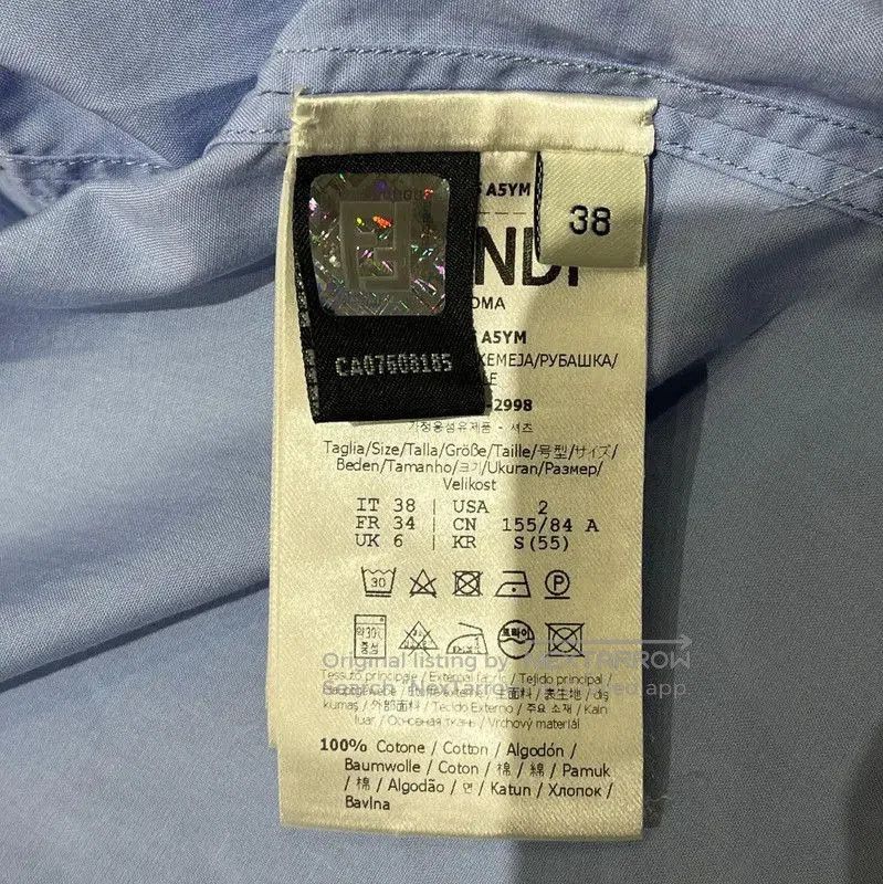 Fendi Fendi Summer Blue Cotton Short Sleeve Shirt . Size S / US 4 / IT 40 - 4 Thumbnail
