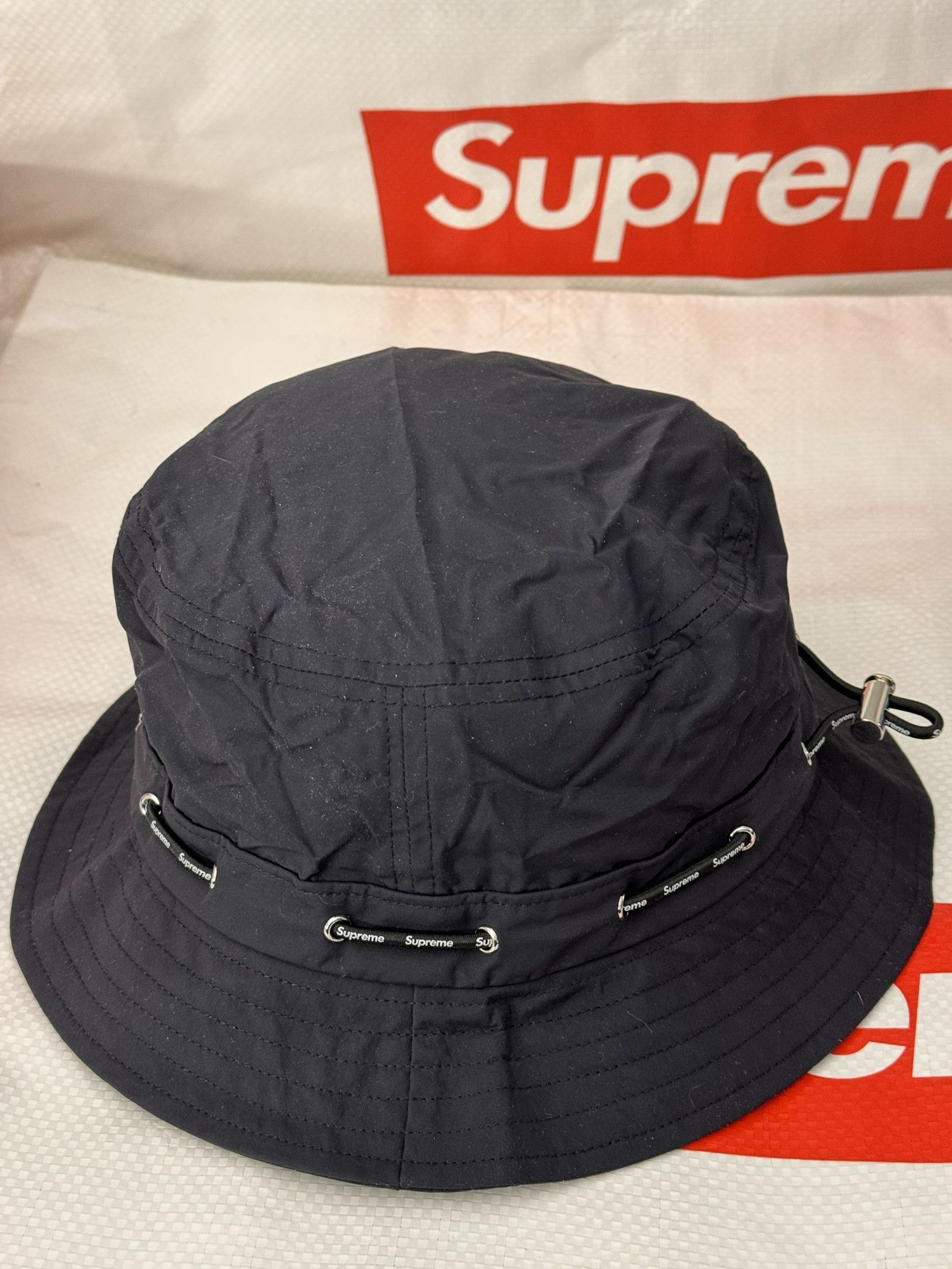 Supreme Supreme Shockcord Nylon Crusher Black M/L Size | Grailed