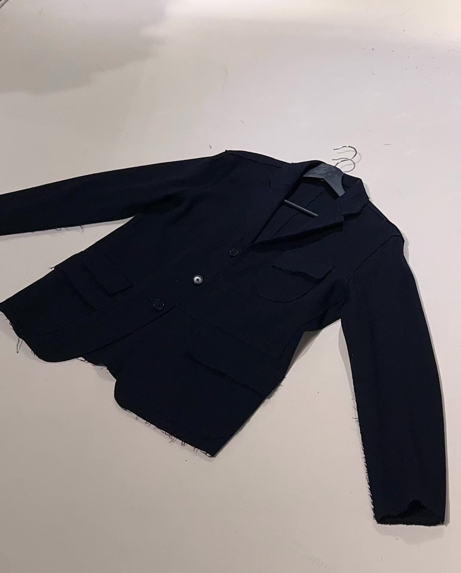Yohji Yamamoto 00s TOVA Wool Fringe Blazer Jacket Yohji Q13 Size 50R - 4 Thumbnail