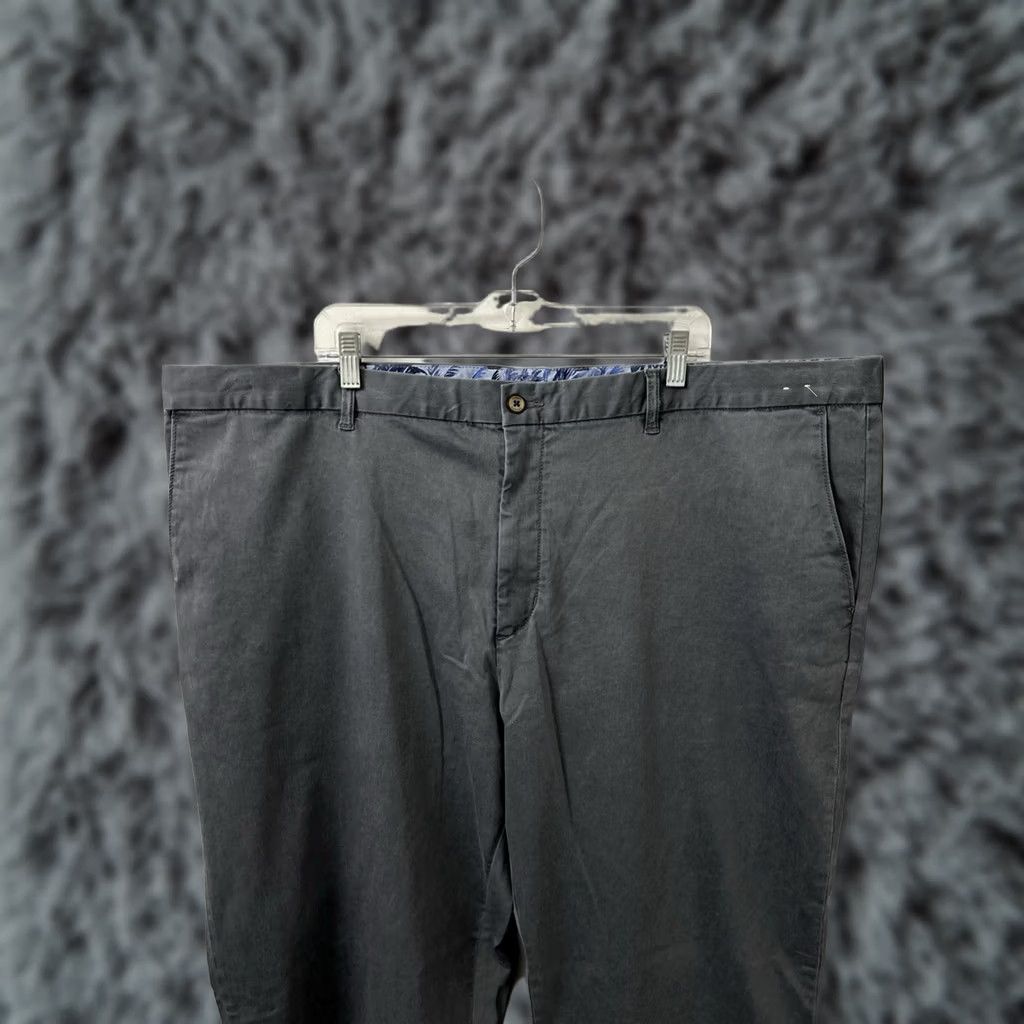 Tommy Bahama Tommy Bahama Pants Mens 48x32 Chino Flat Front Straight Leg Gray Modern Casual Business Travel Size US 32 / EU 48 - 1 Thumbnail