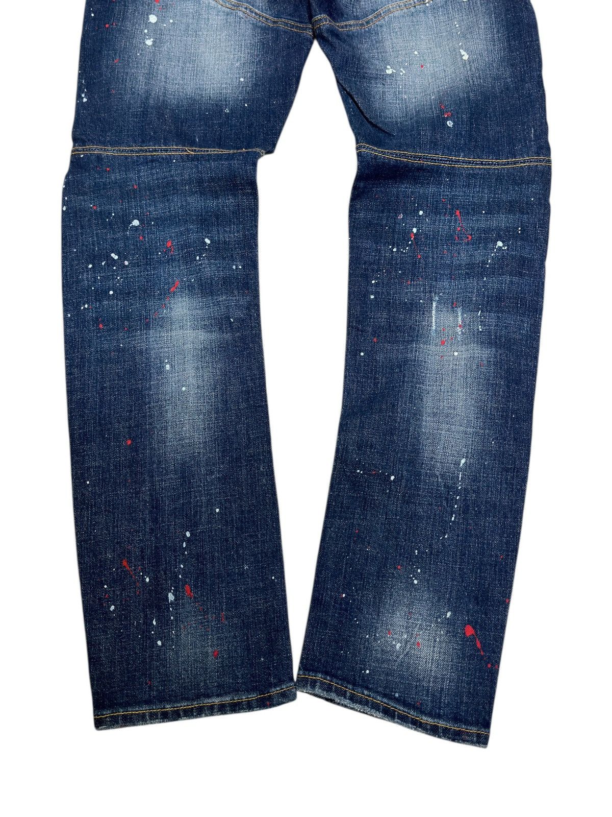 Dsquared2 DSQUARED2 Paint Splatter Distressed Denim Jeans Vintage Wash Size US 29 - 12 Thumbnail