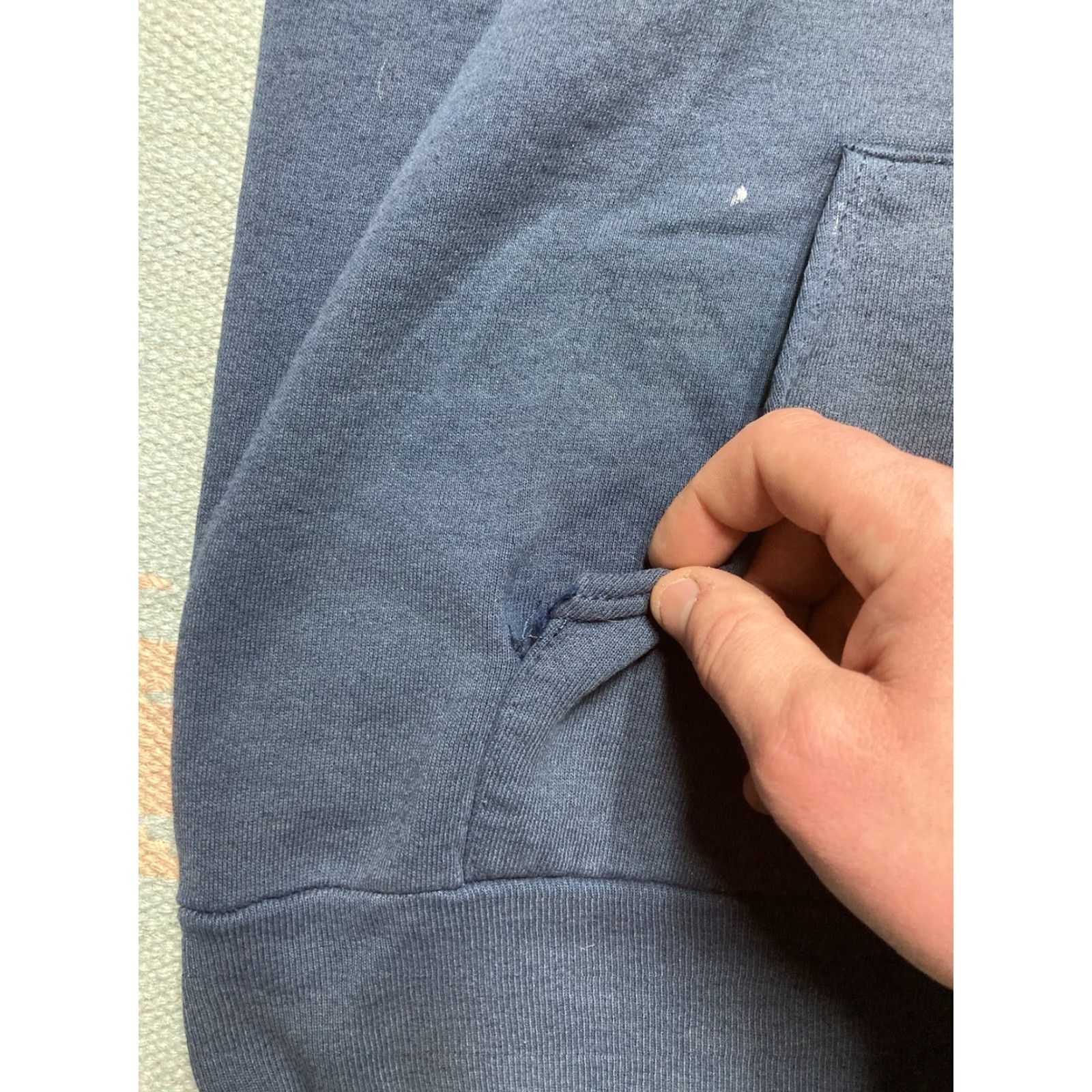 Fruit Of The Loom VINTAGE 80s 90s Fruit of the Loom Hoodie Logo Pullover Navy Blue M Men Size US M / EU 48-50 / 2 - 3 Thumbnail