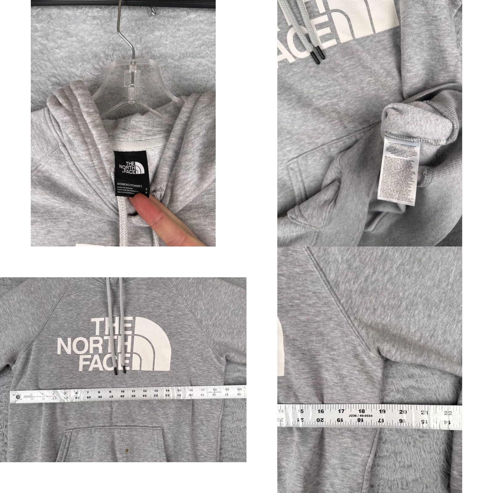 The North Face The North Face Hoodie Womens Small Gray Pullover Cotton Blend Pocket Sweatshirt Shirt Size S / US 4 / IT 40 - 8 Thumbnail