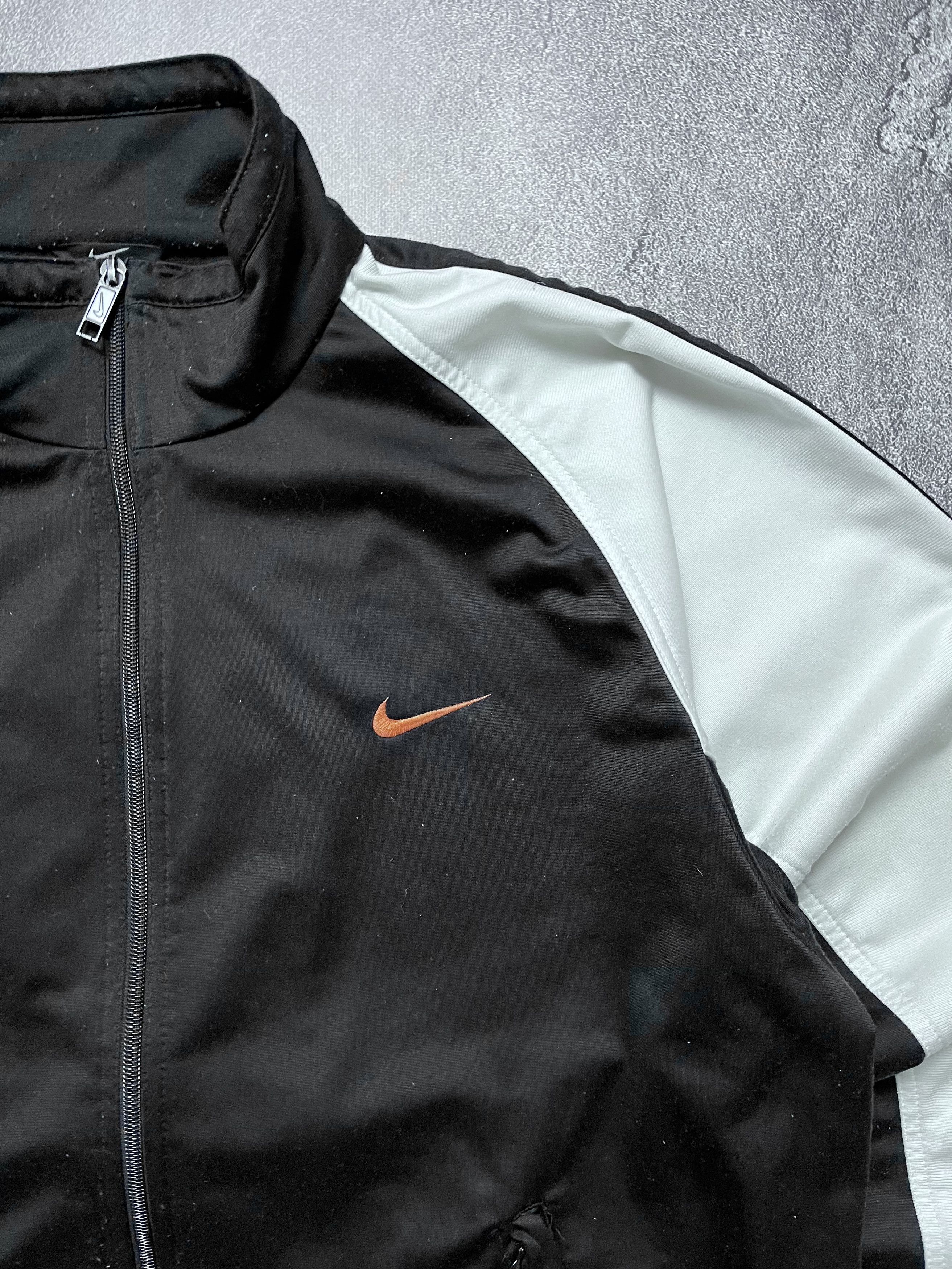Nike 90x Vintage Nike Track Jacket Zip Hoodie Big Swoosh Logo L Size US L / EU 52-54 / 3 - 3 Thumbnail
