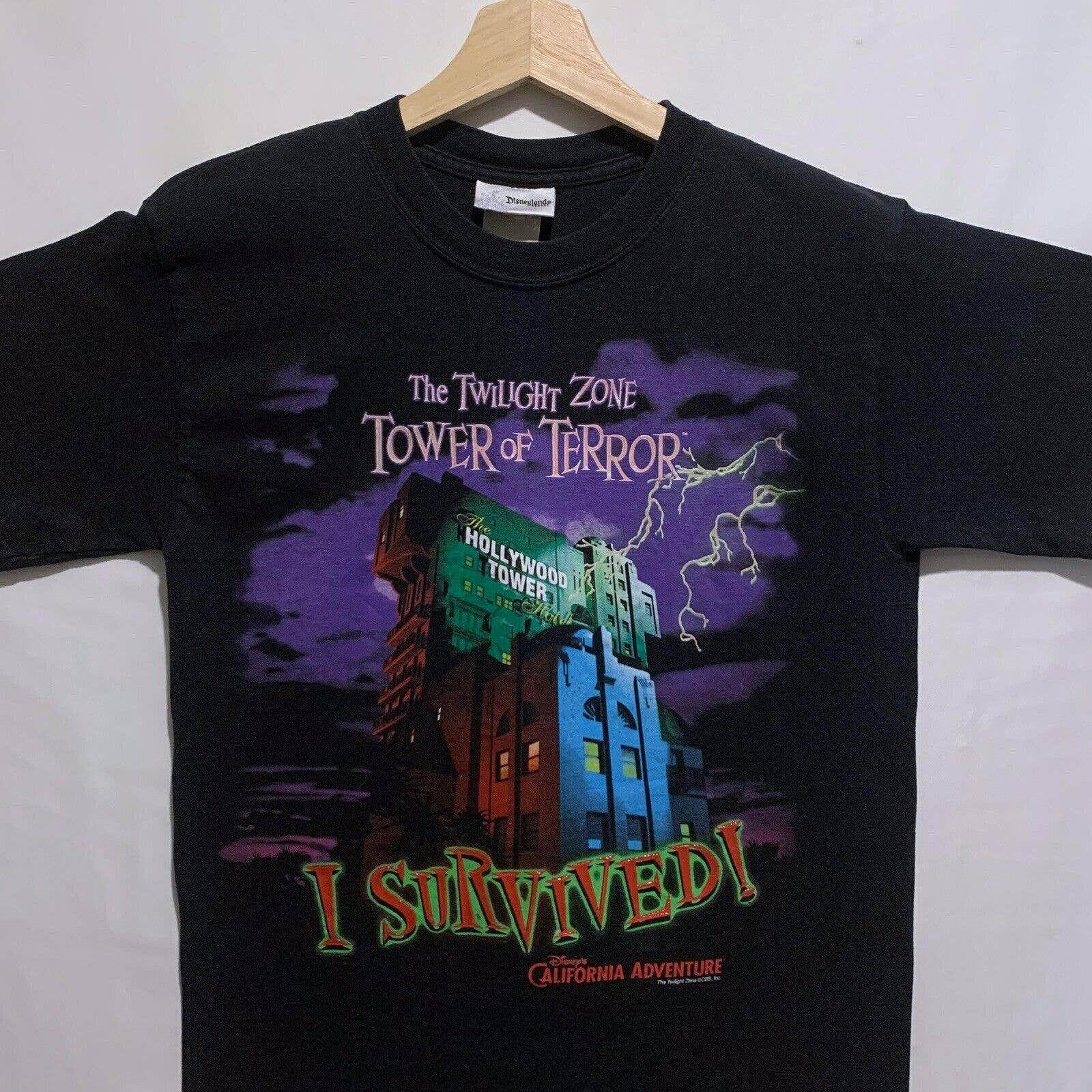 Vintage 90s Twilight Zone Tower of Terror Disney Shirt Sz XS