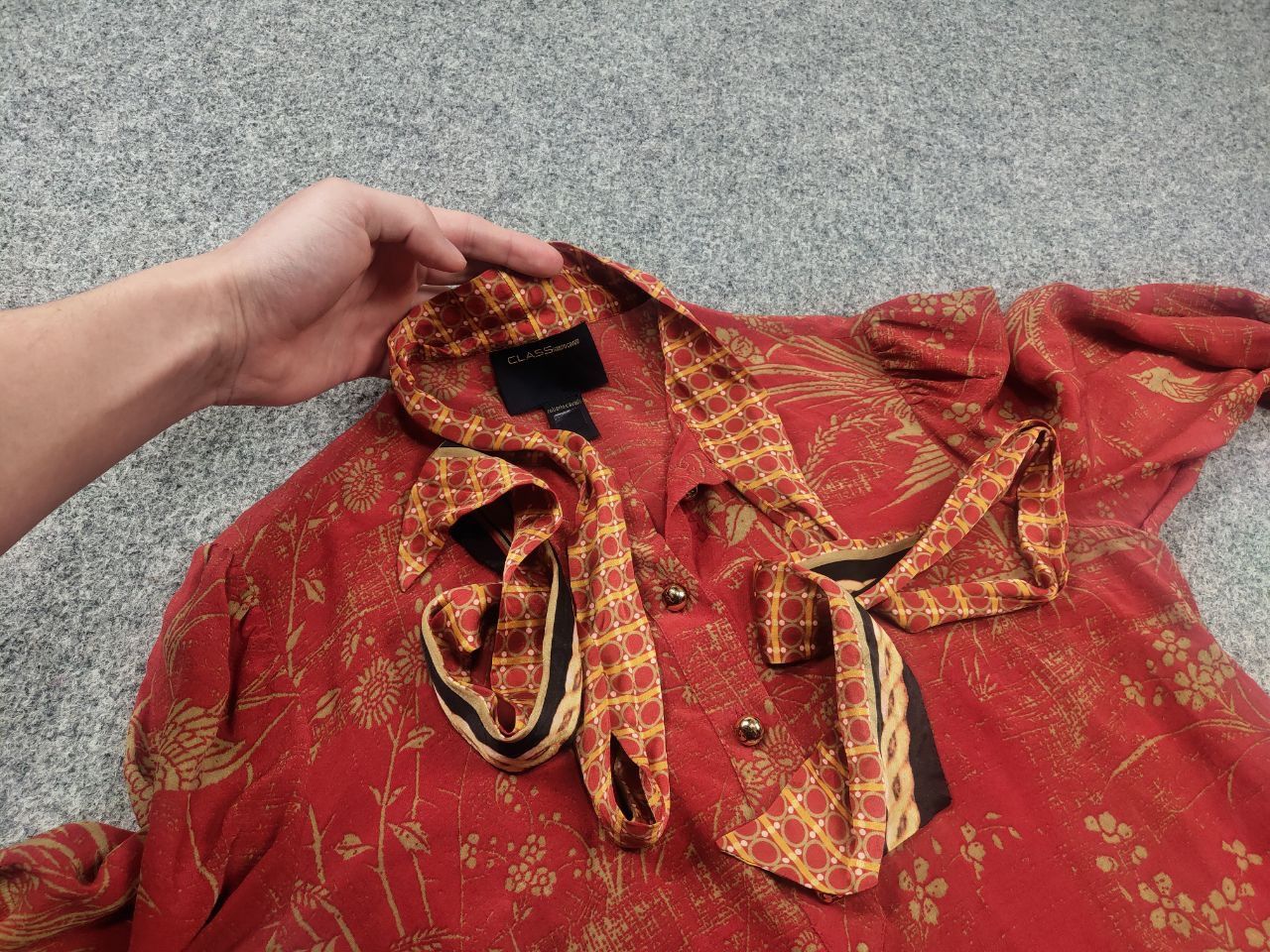 Roberto Cavalli Roberto Cavalli Silk Blouse long sleeves pattern collar Size XL / US 12-14 / IT 48-50 - 13 Thumbnail