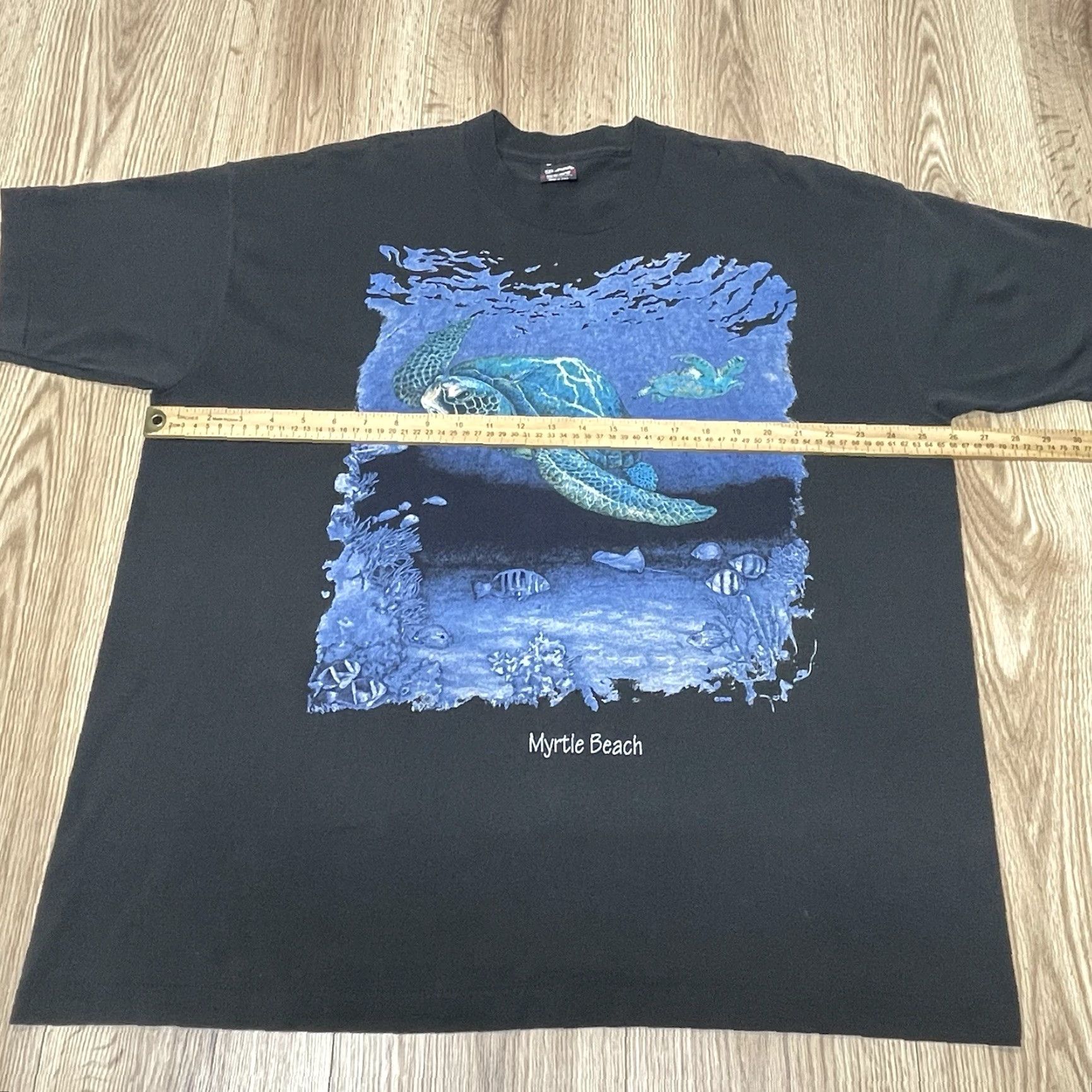 Fruit Of The Loom VINTAGE Fruit of the Loom Sea Turtle T-Shirt Men Short Sleeve Cotton Blend Black Size XXL Nature Size US XXL / EU 58 / 5 - 7 Thumbnail