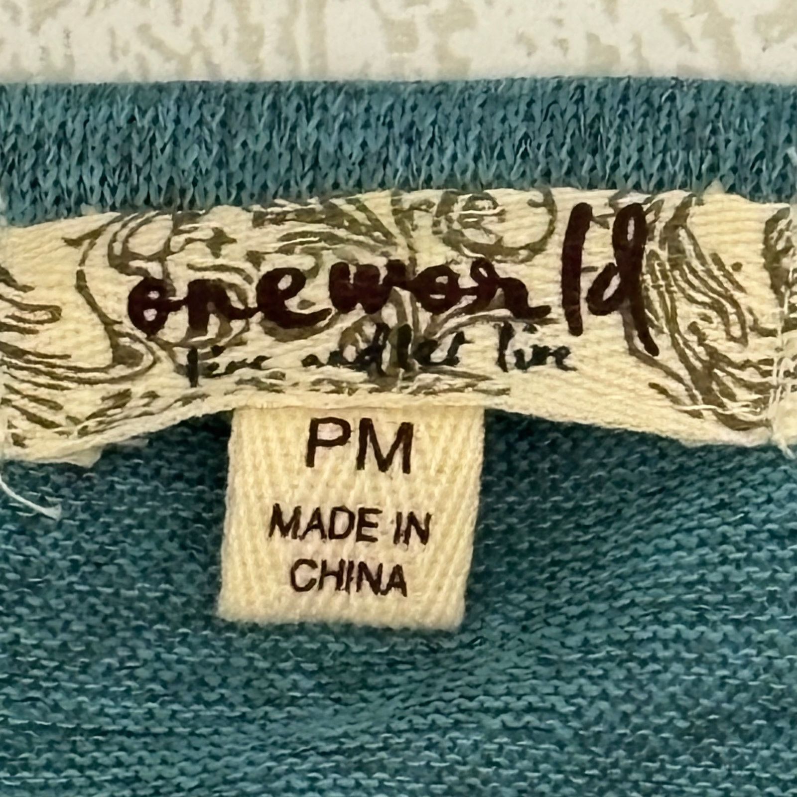 Other One World Blue Knit Top with Scarf Size PM Size M / US 6-8 / IT 42-44 - 12 Thumbnail