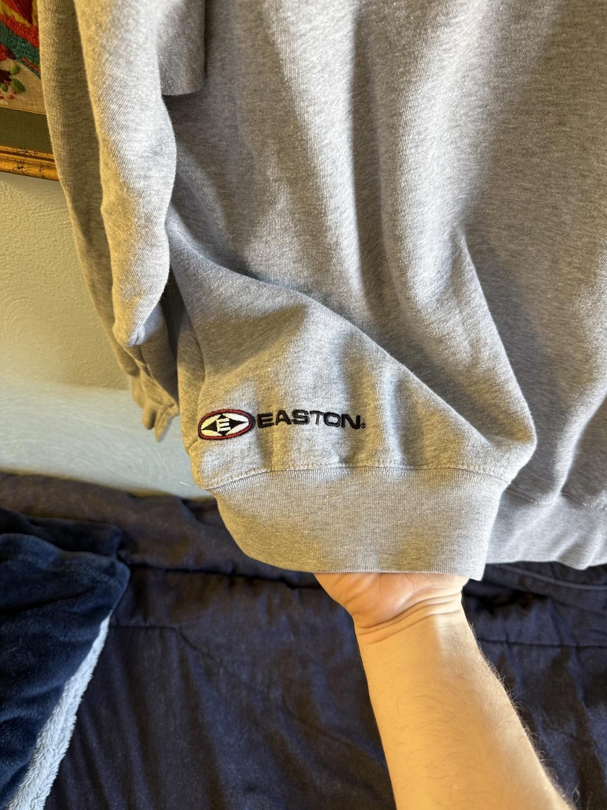 Eaton Vintage Y2K Easton Hockey Hoodie w/ Hockey lace drawstring Size US XL / EU 56 / 4 - 3 Thumbnail