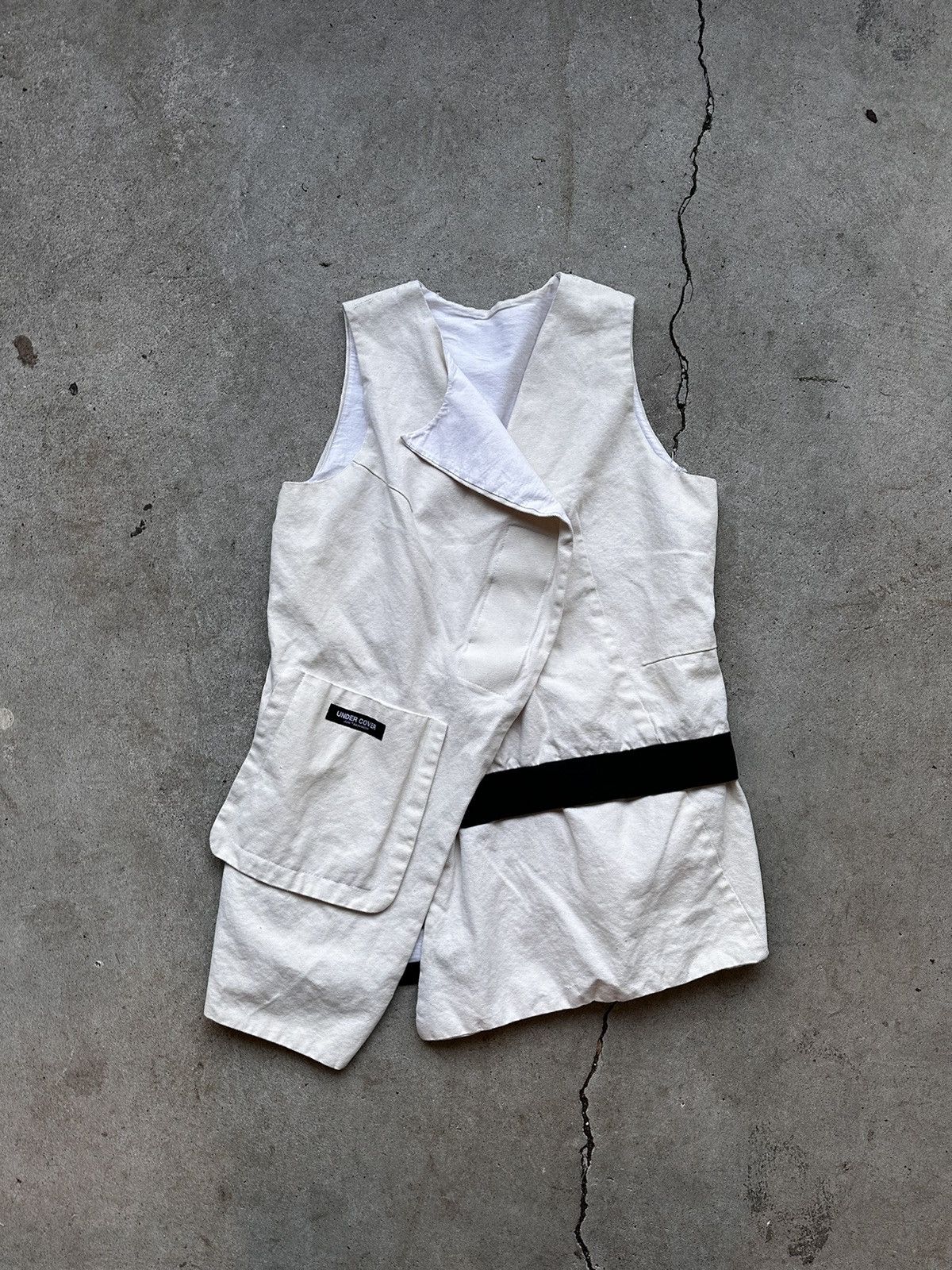 image of Archival Clothing x Undercover Vintage Undercover 1997 Spring/summer Velcro Vest in White, Women's 