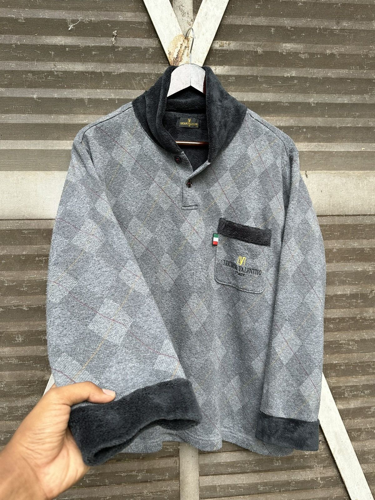 Valentino 👹Vintage Luciano Valentino Furr Collar Long Sleeves Shirt Size US M / EU 48-50 / 2 - 2 Thumbnail
