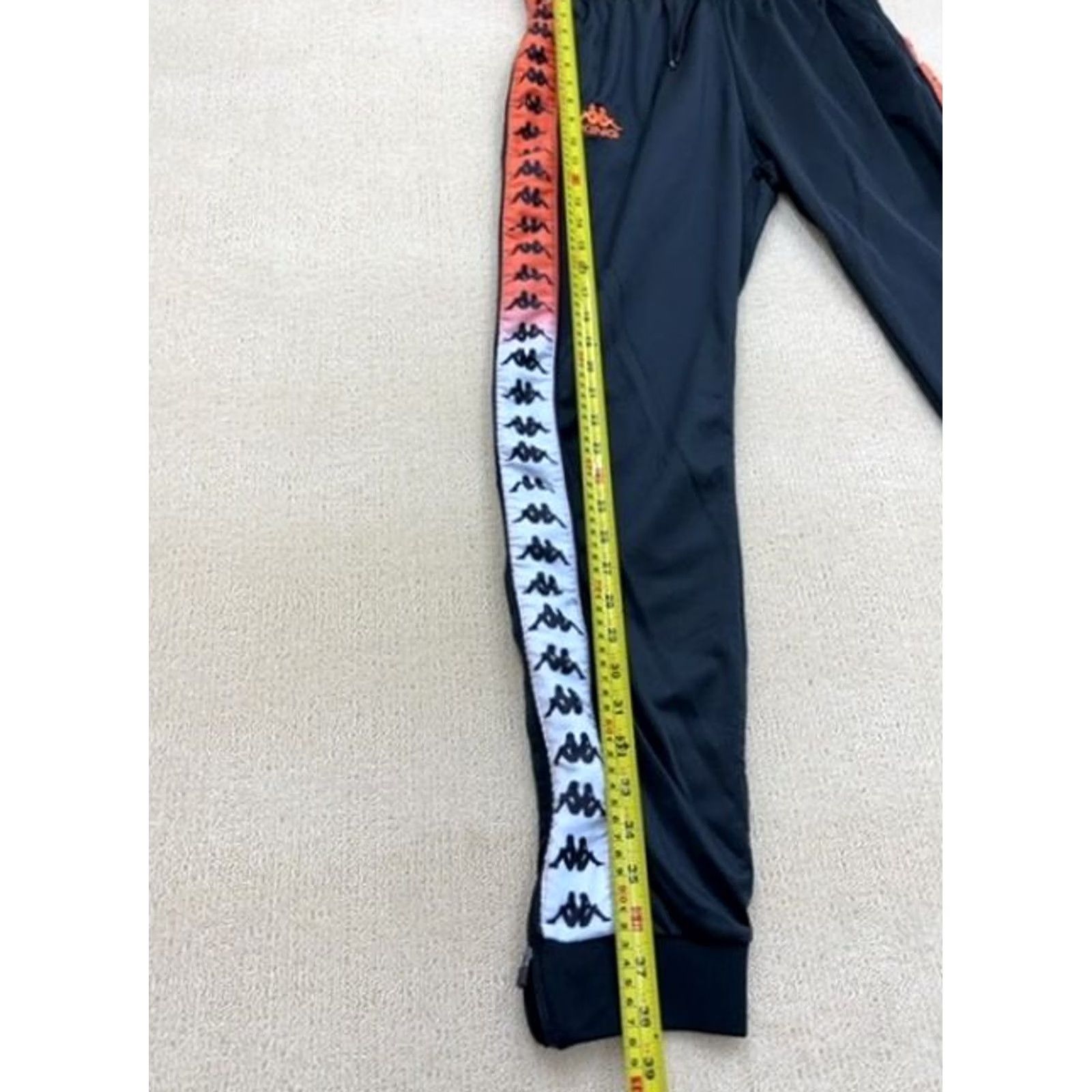 Kappa Kappa Men’s Black Striped Track Pants Large Tapered Athletic Size US 33 - 7 Thumbnail