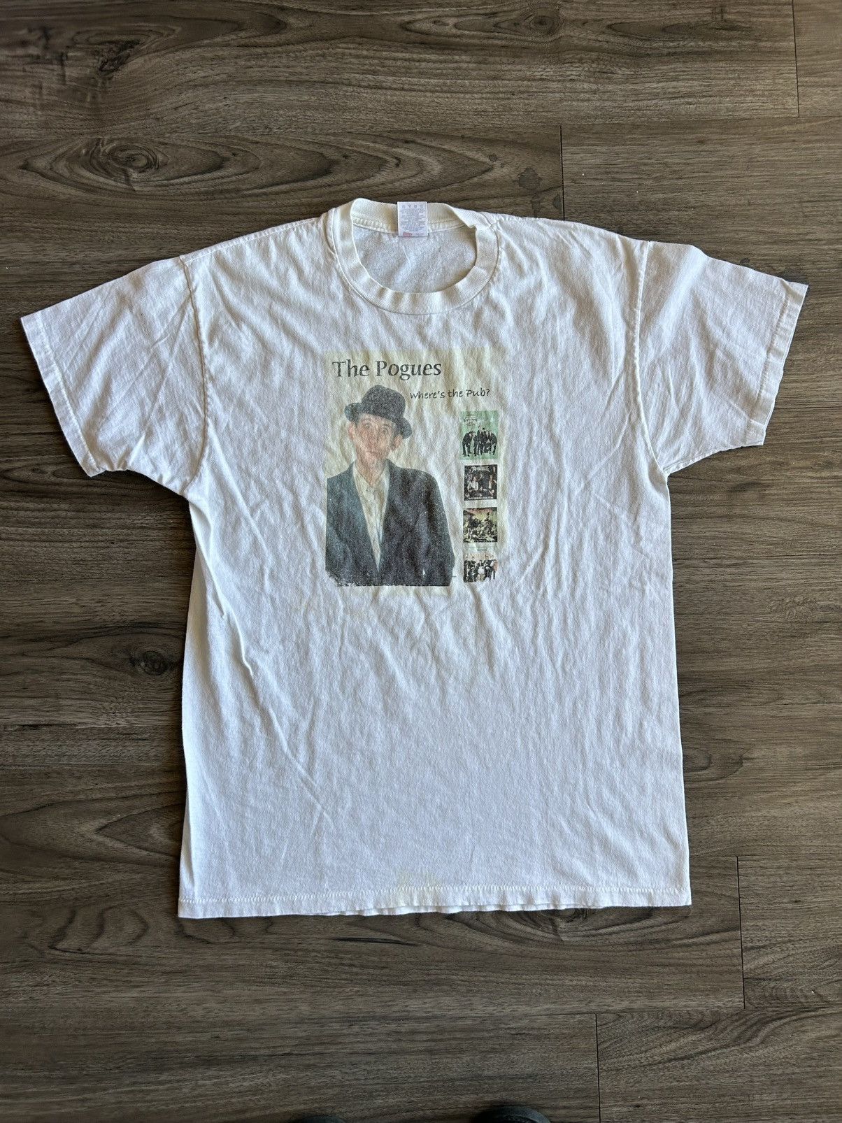 Band Tees 90s Vintage The Pogues Shane MacGowan Irish Punk Band Tee L Size US L / EU 52-54 / 3 - 1 Thumbnail
